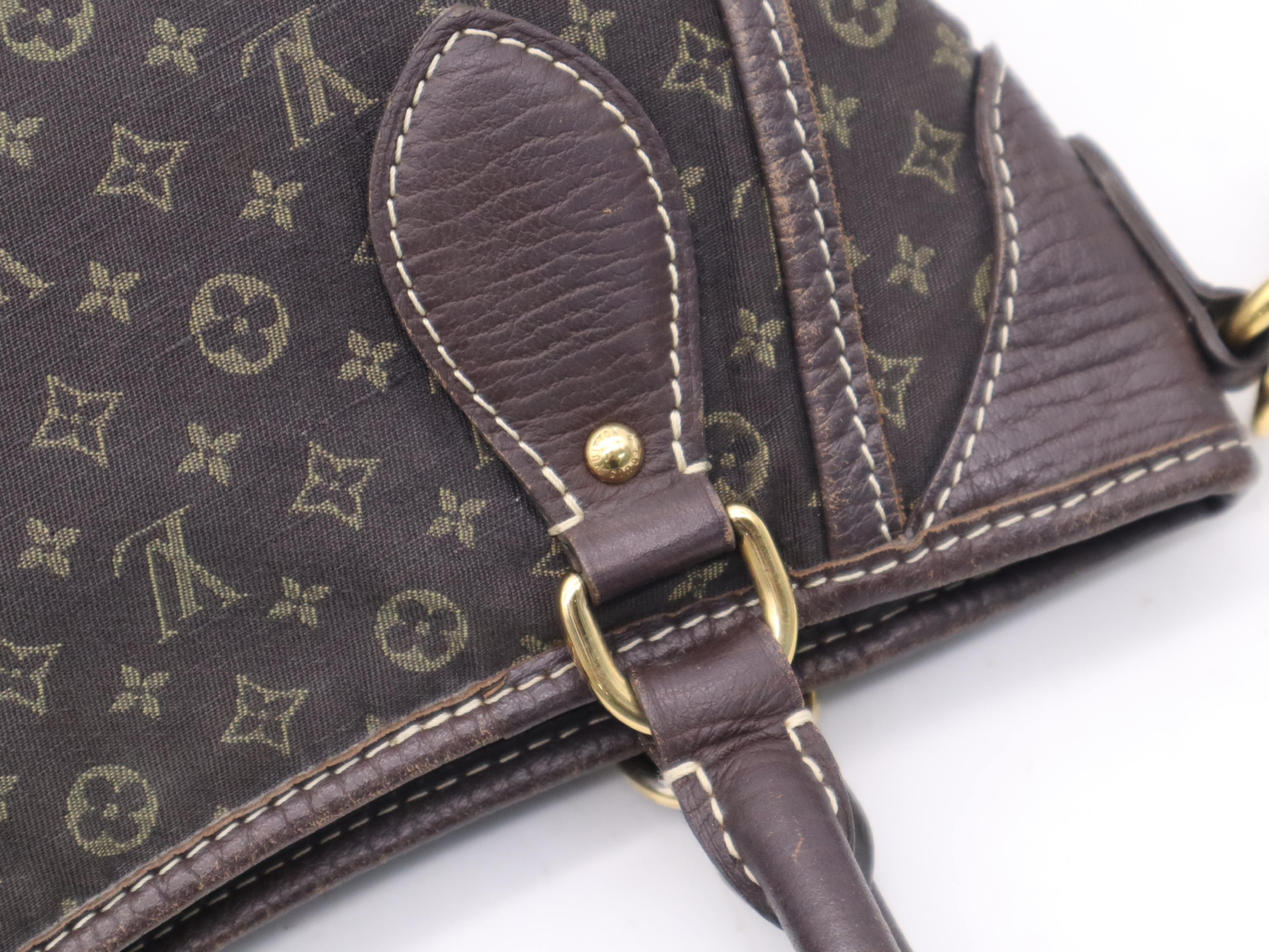 M95617 Mini Lin Buzas Angèle Ebene Shoulder Bag with Strap — view 8