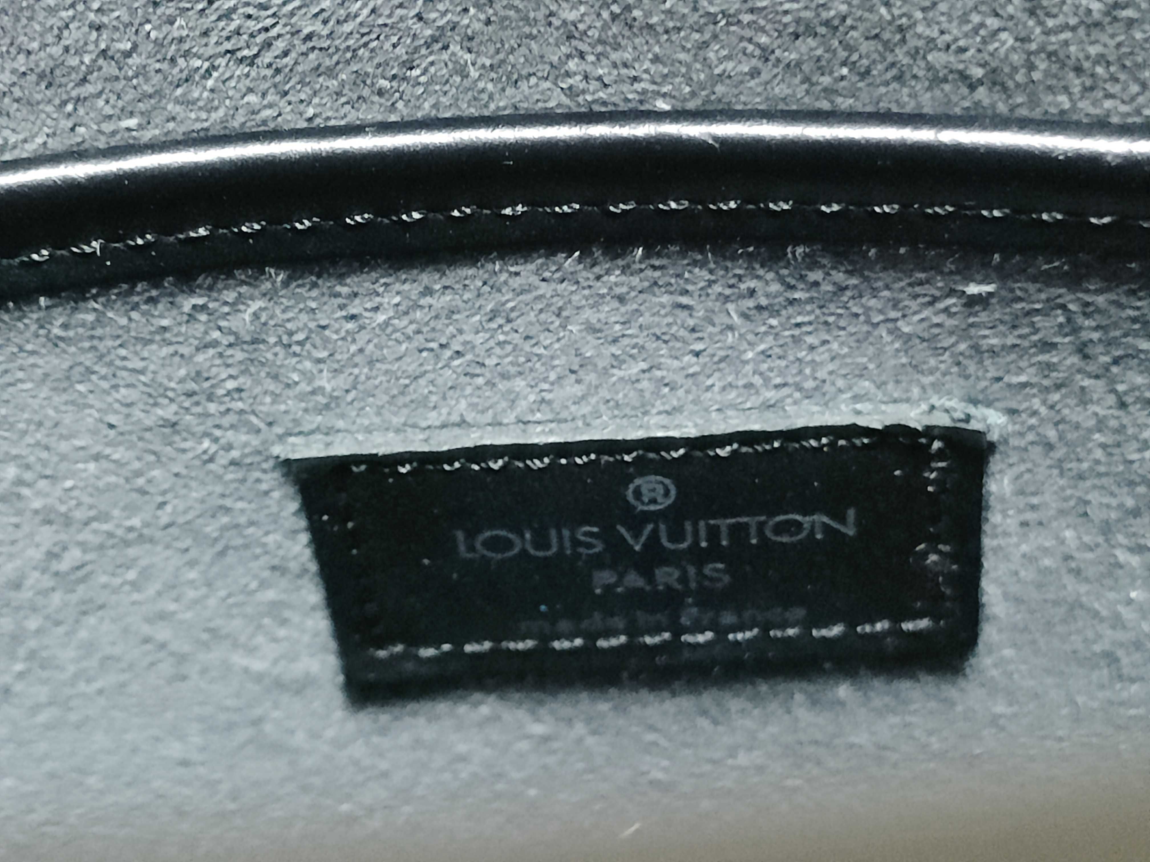Epi Leather Demi-Lune Handbag, Black — view 11