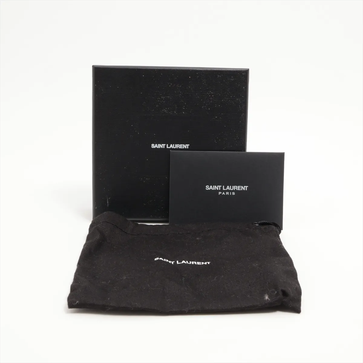Cassandra La Trasse YSL Logo Leather Compact Wallet Khaki MRT759490 — view 9