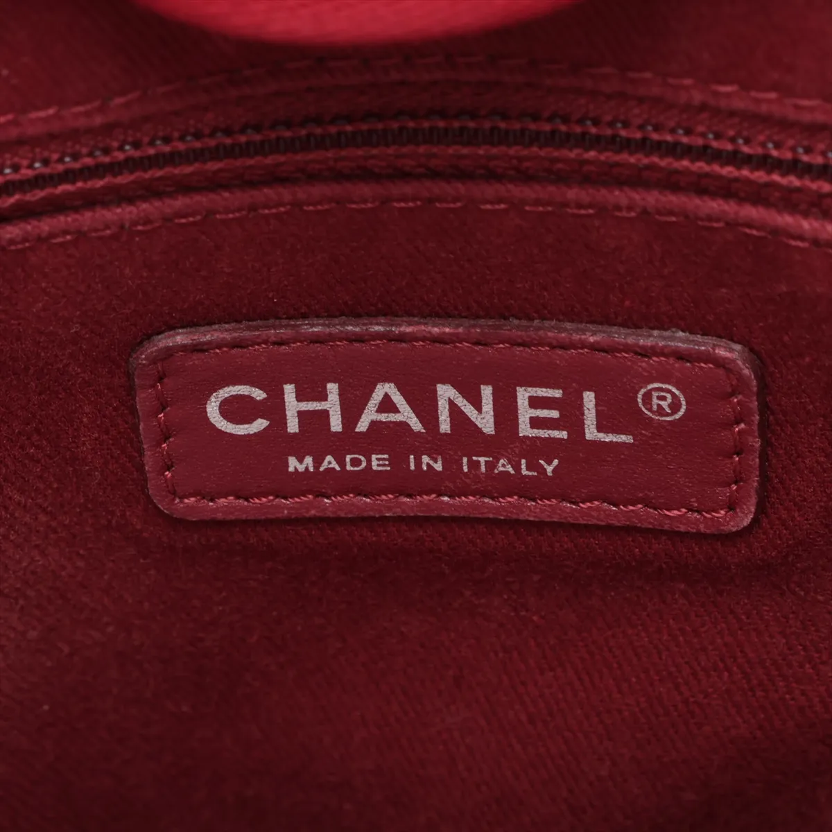 Deauville PM Canvas x Leather Chain Tote Bag, Red, Silver Hardware, 16701471, Serial Number 16 — view 10