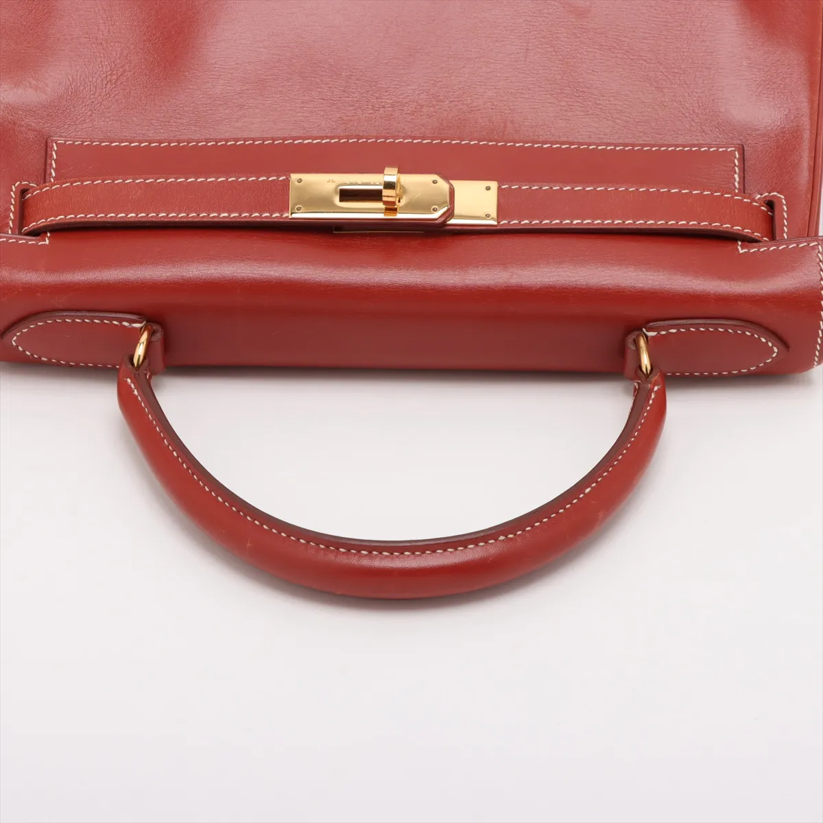 [Individually packaged] Hermes Kelly 28 Letournée Box Calf Brown Gold Hardware V: 1992 — view 5