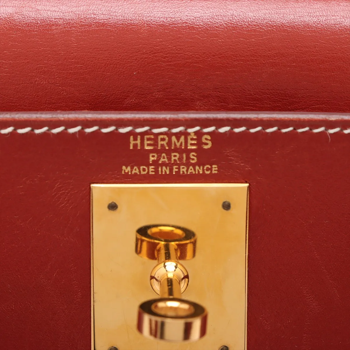 [Individually packaged] Hermes Kelly 28 Letournée Box Calf Brown Gold Hardware V: 1992 — view 10