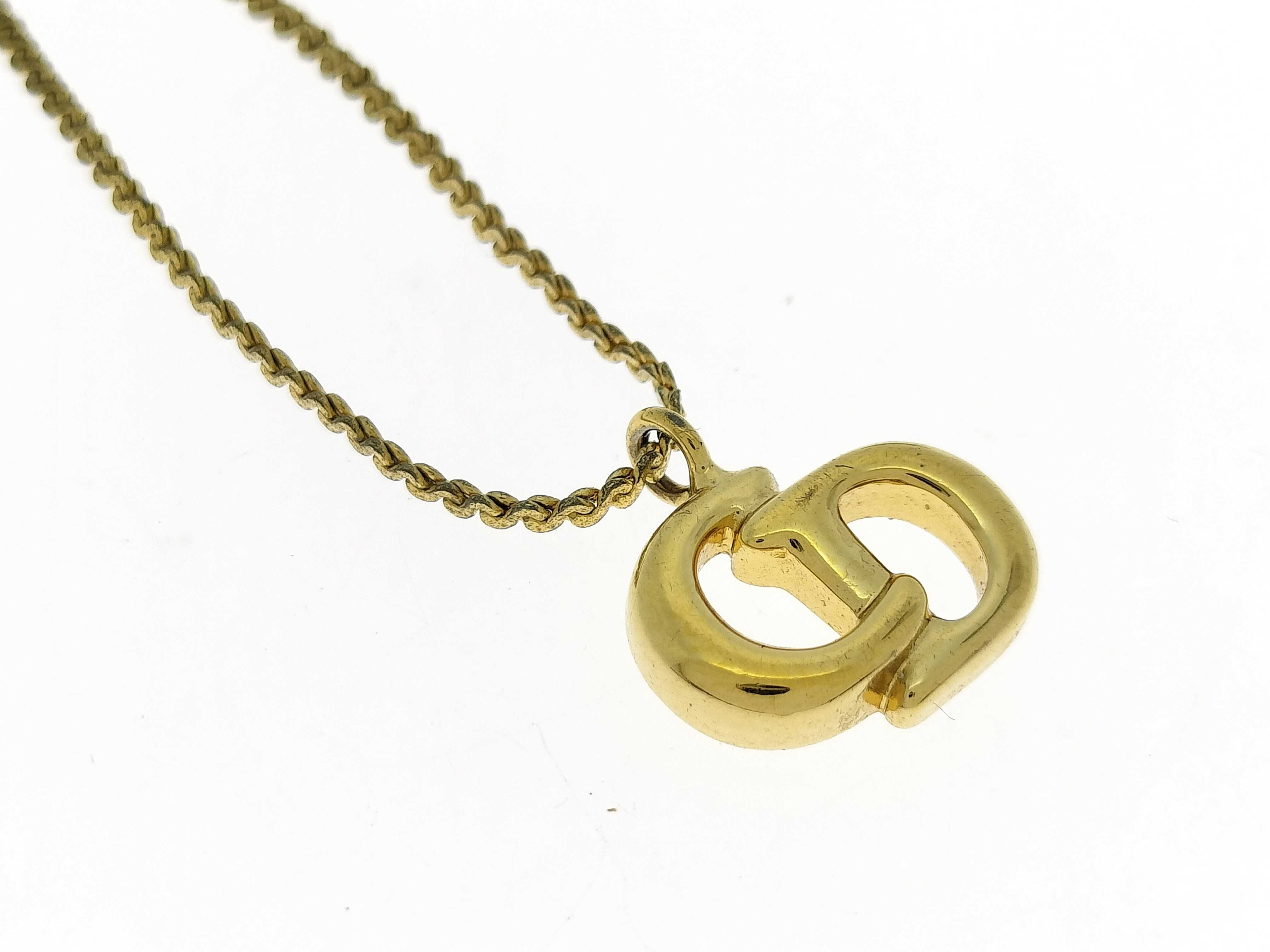 CD Logo Necklace, Gold Necklace — view 2