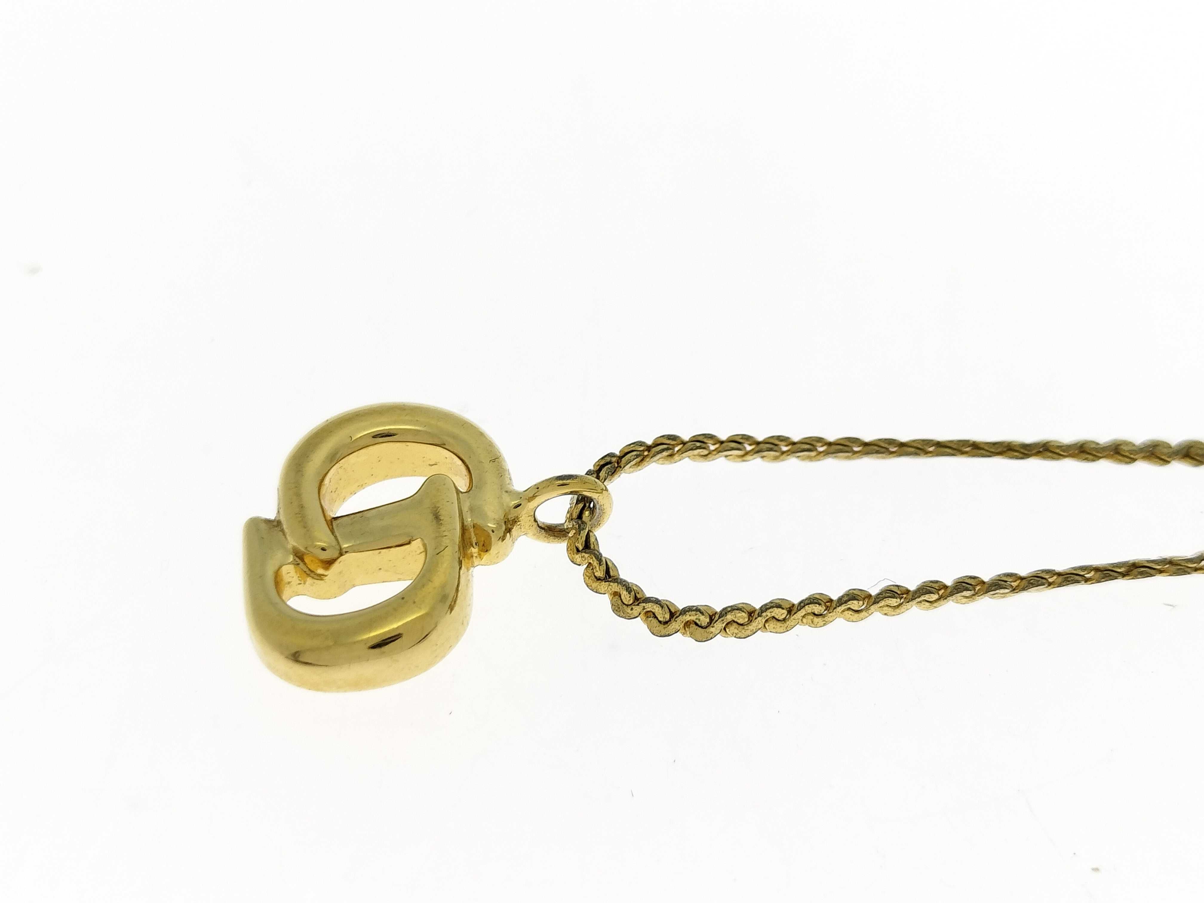CD Logo Necklace, Gold Necklace — view 3