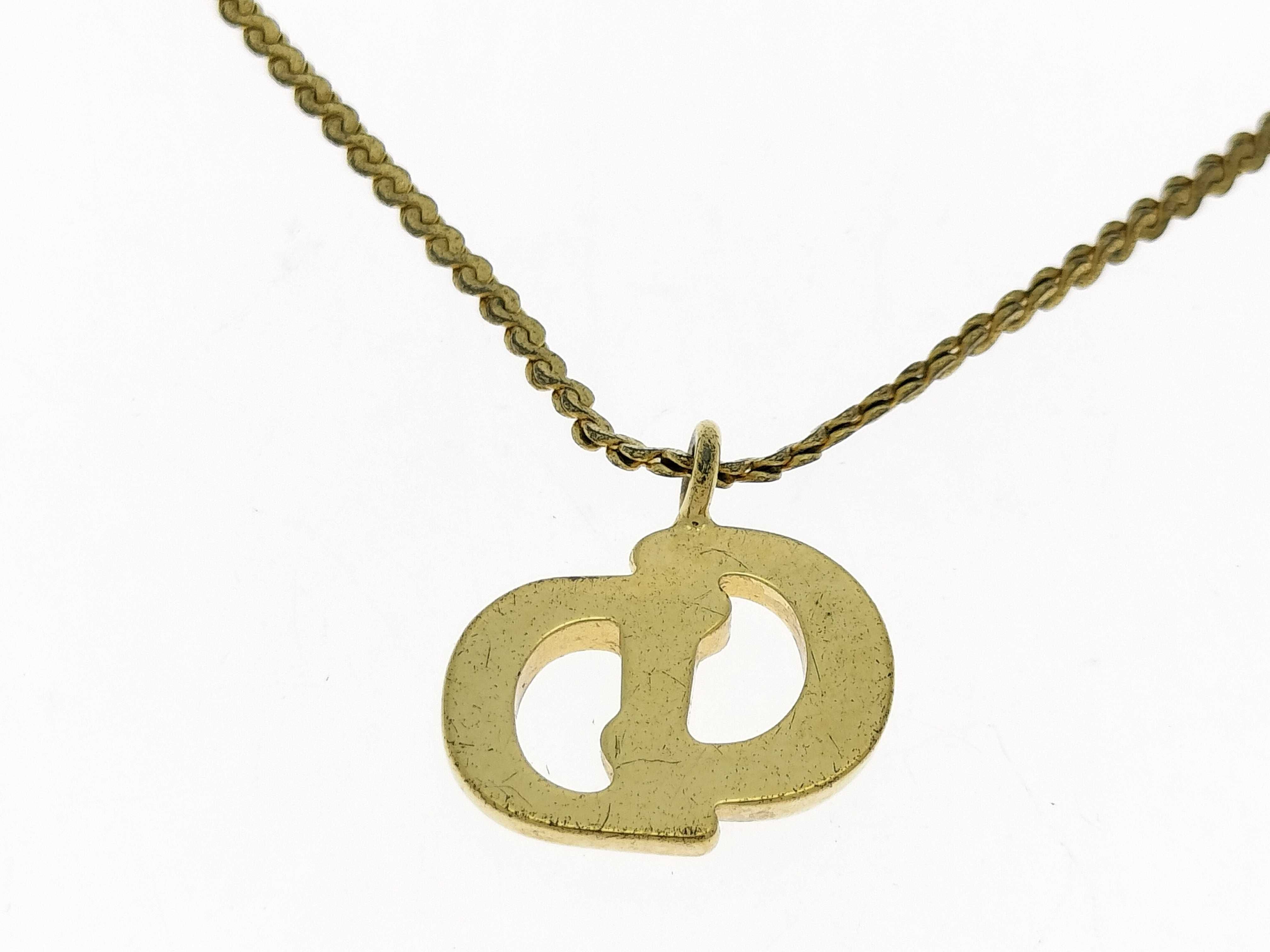 CD Logo Necklace, Gold Necklace — view 6