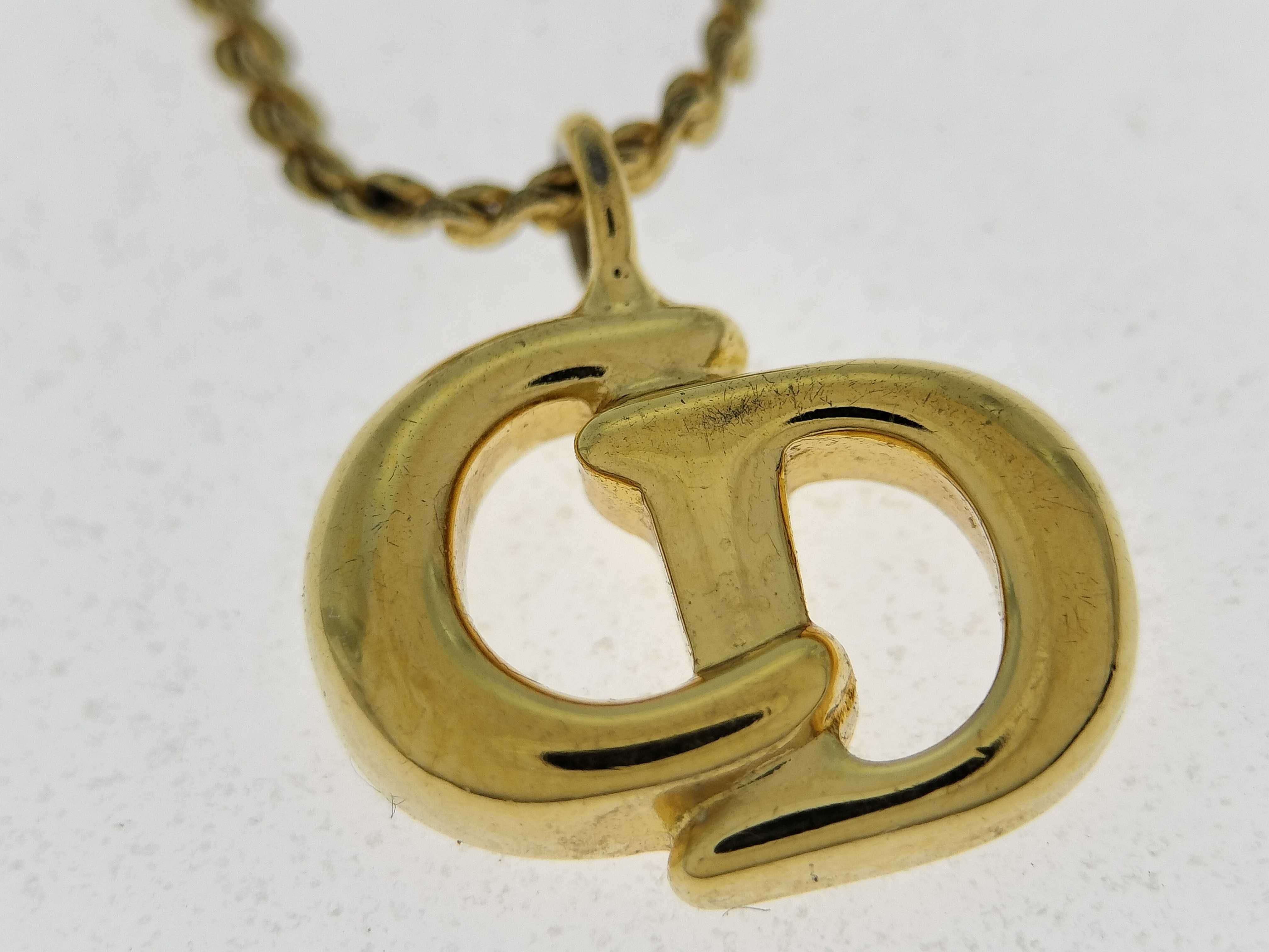 CD Logo Necklace, Gold Necklace — view 9