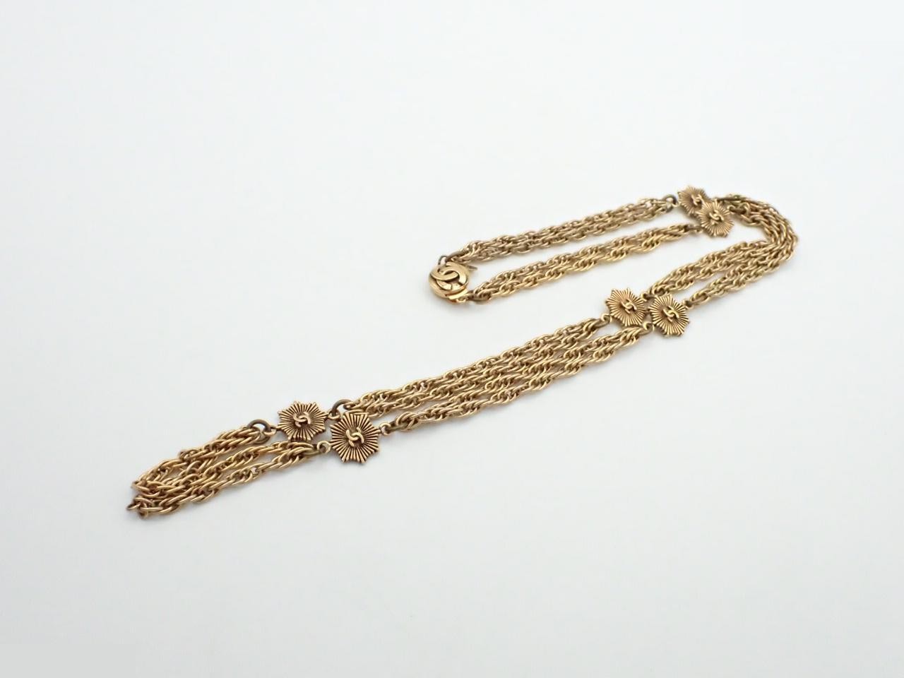 Coco Mark Gold Chain (approx. 80cm) — view 3