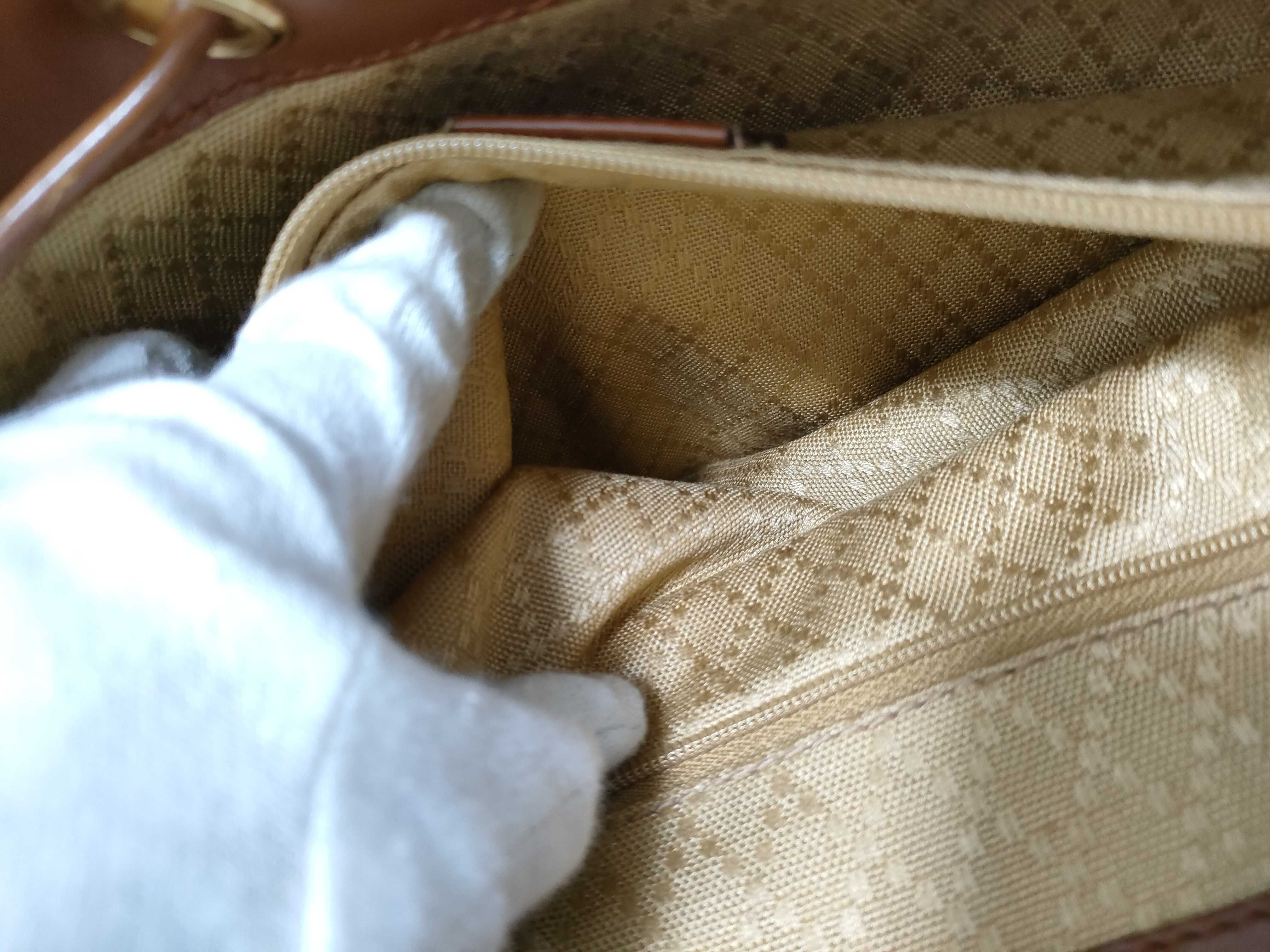 Bamboo 003・1998・0016 Leather Backpack, Brown — view 11