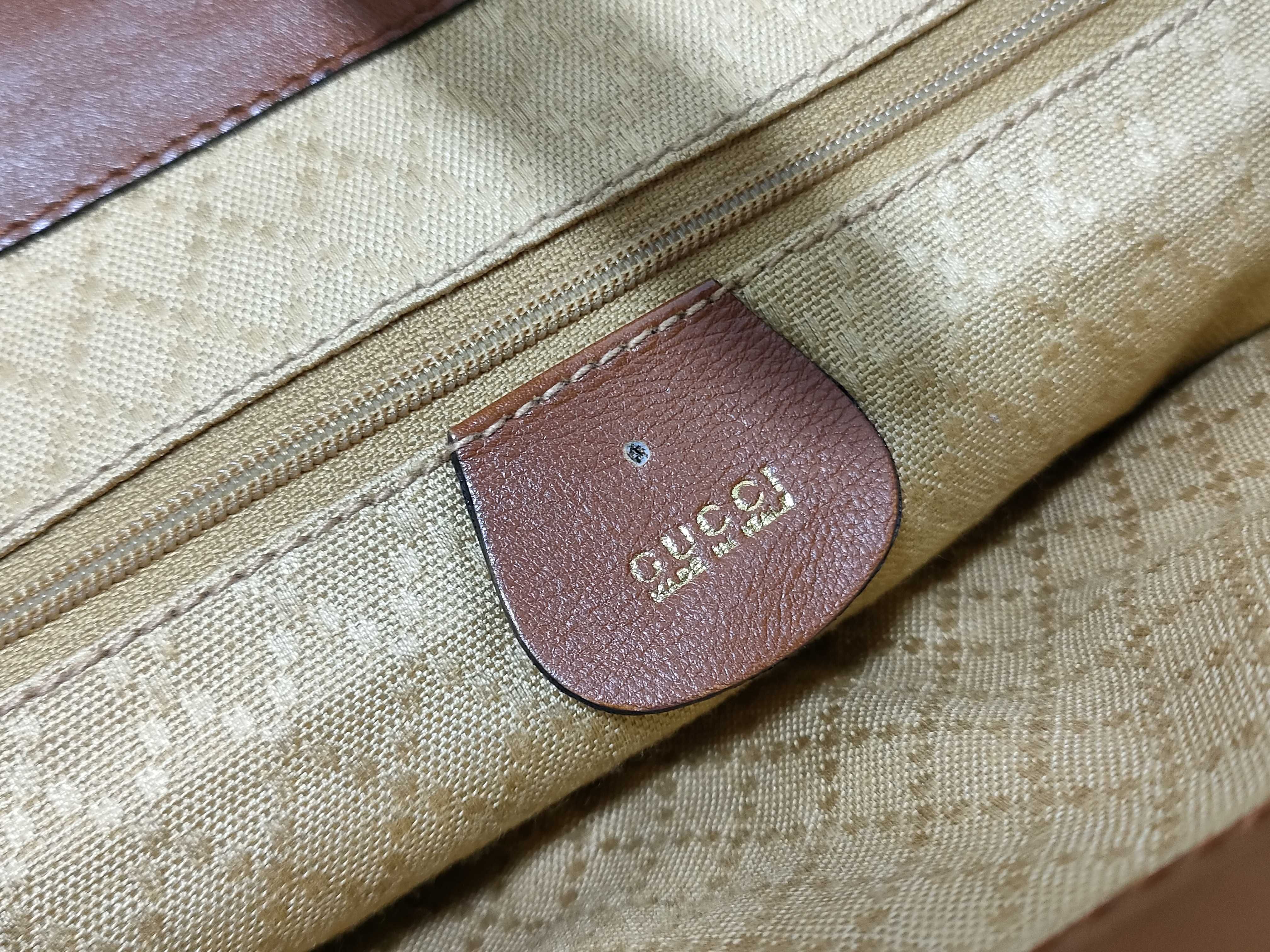 Bamboo 003・1998・0016 Leather Backpack, Brown — view 12