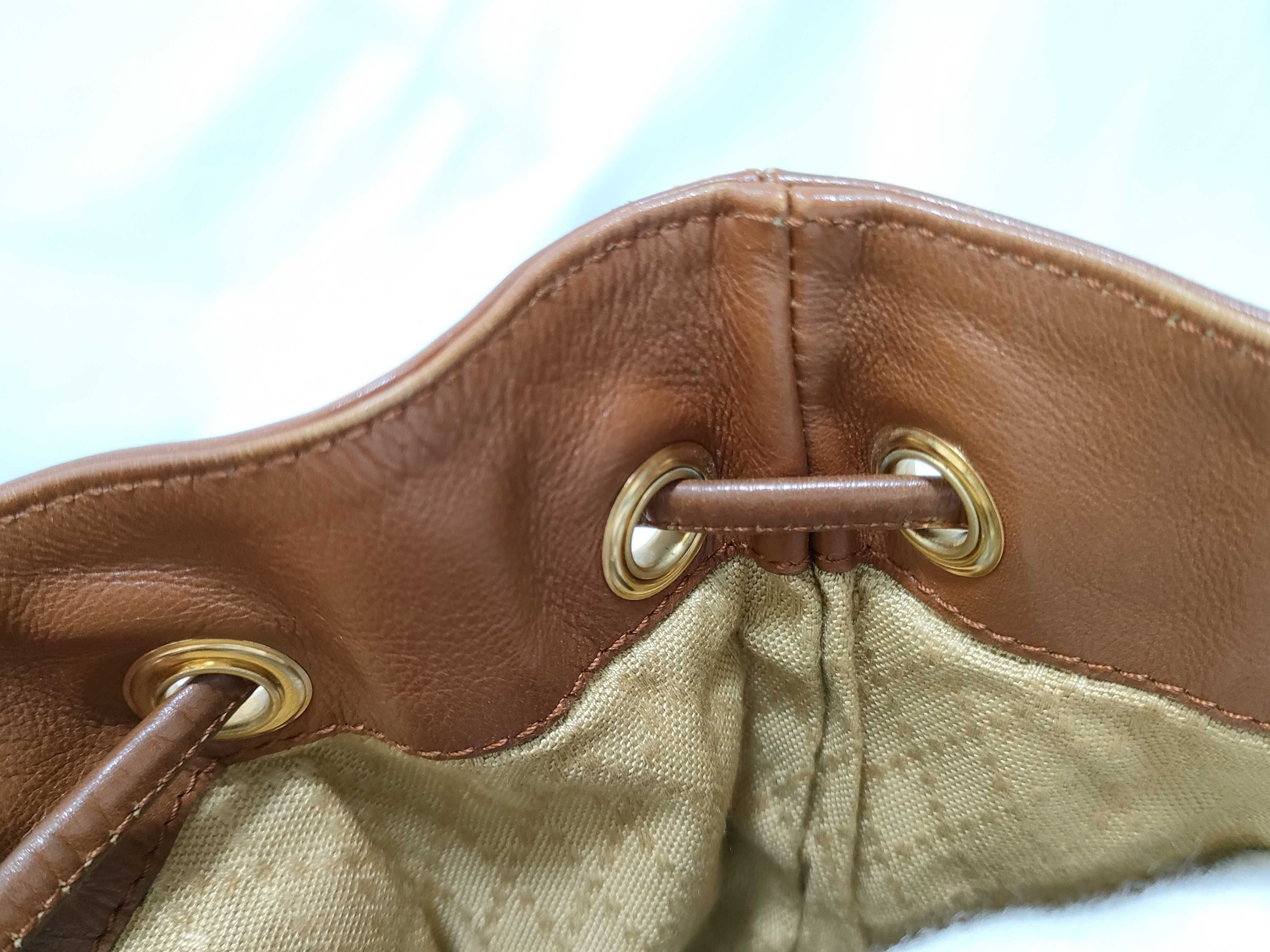 Bamboo 003・1998・0016 Leather Backpack, Brown — view 9