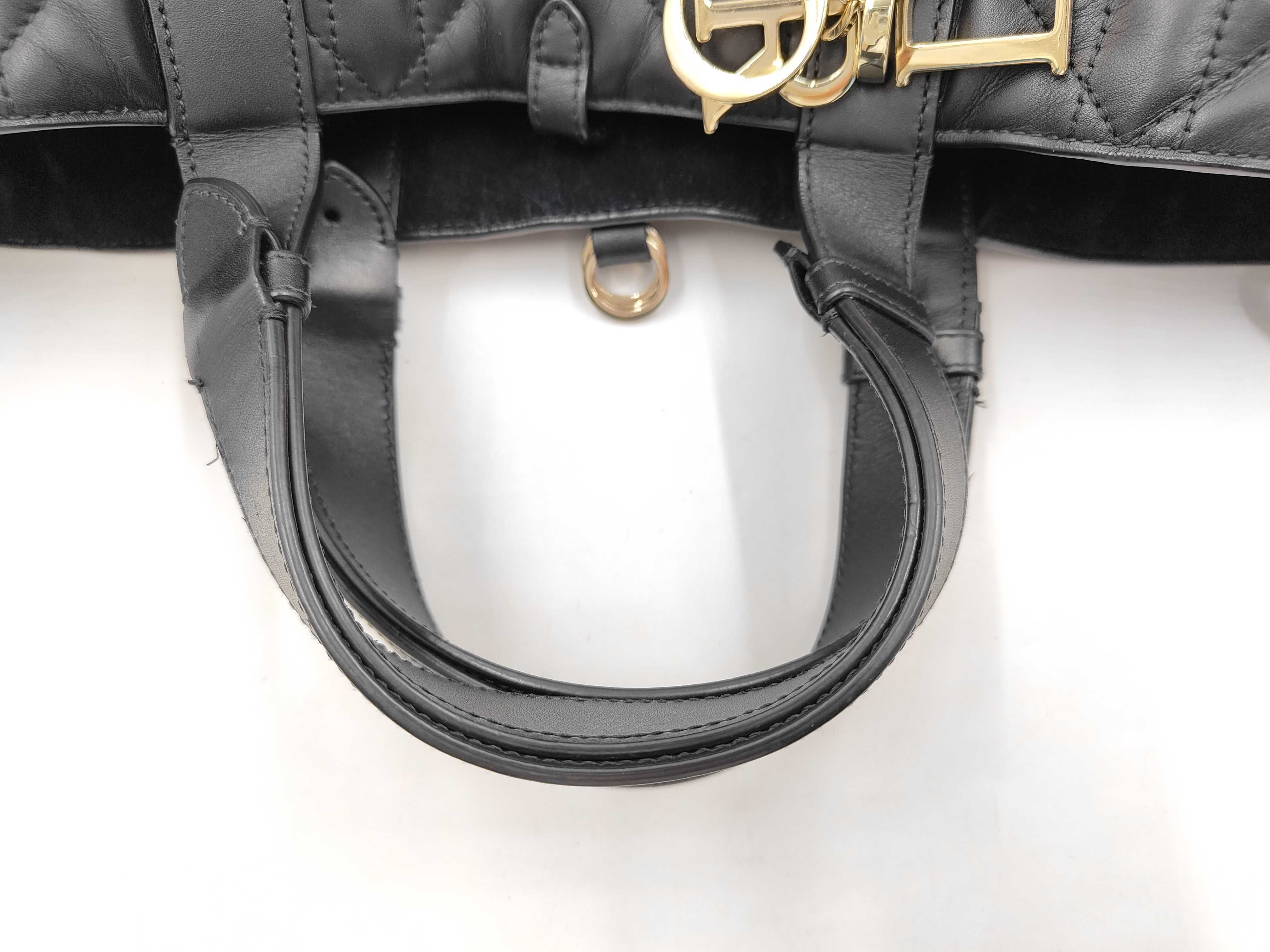 Toujours Micro Cannage Medium Leather Handbag (Black) - Includes Box and Dust Bag — view 3