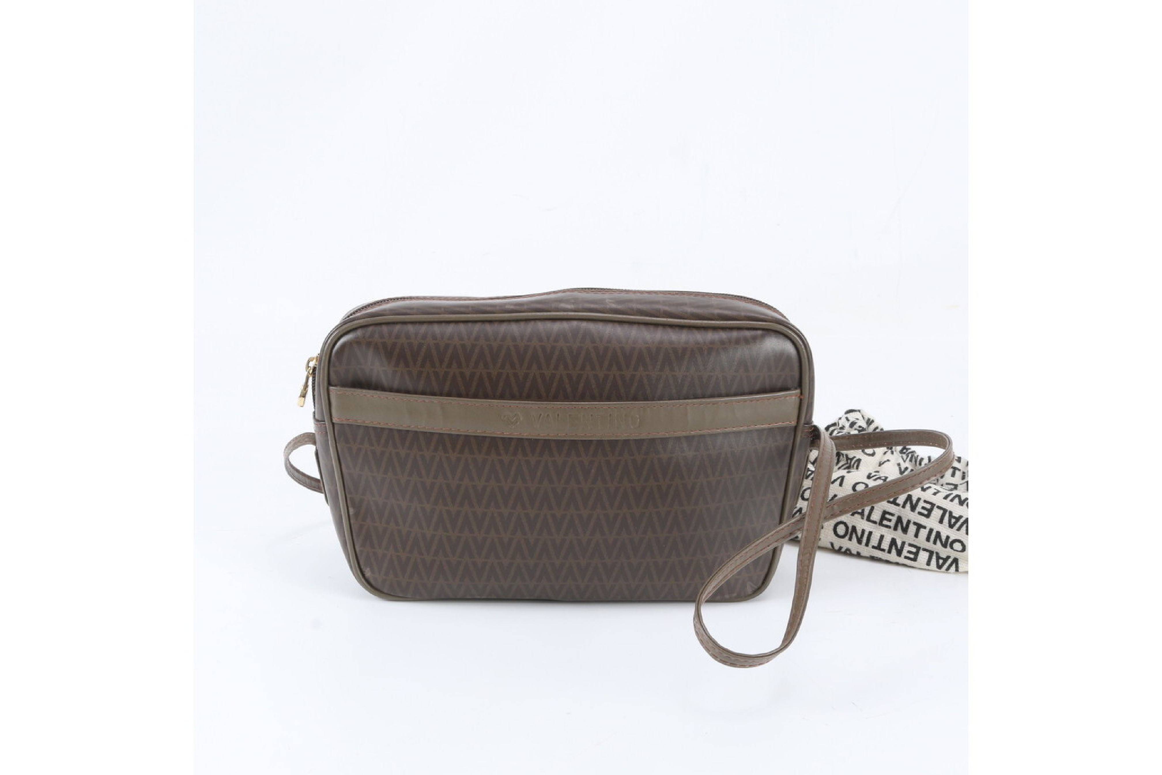 Mario Valentino Leather Brown Shoulder Bag