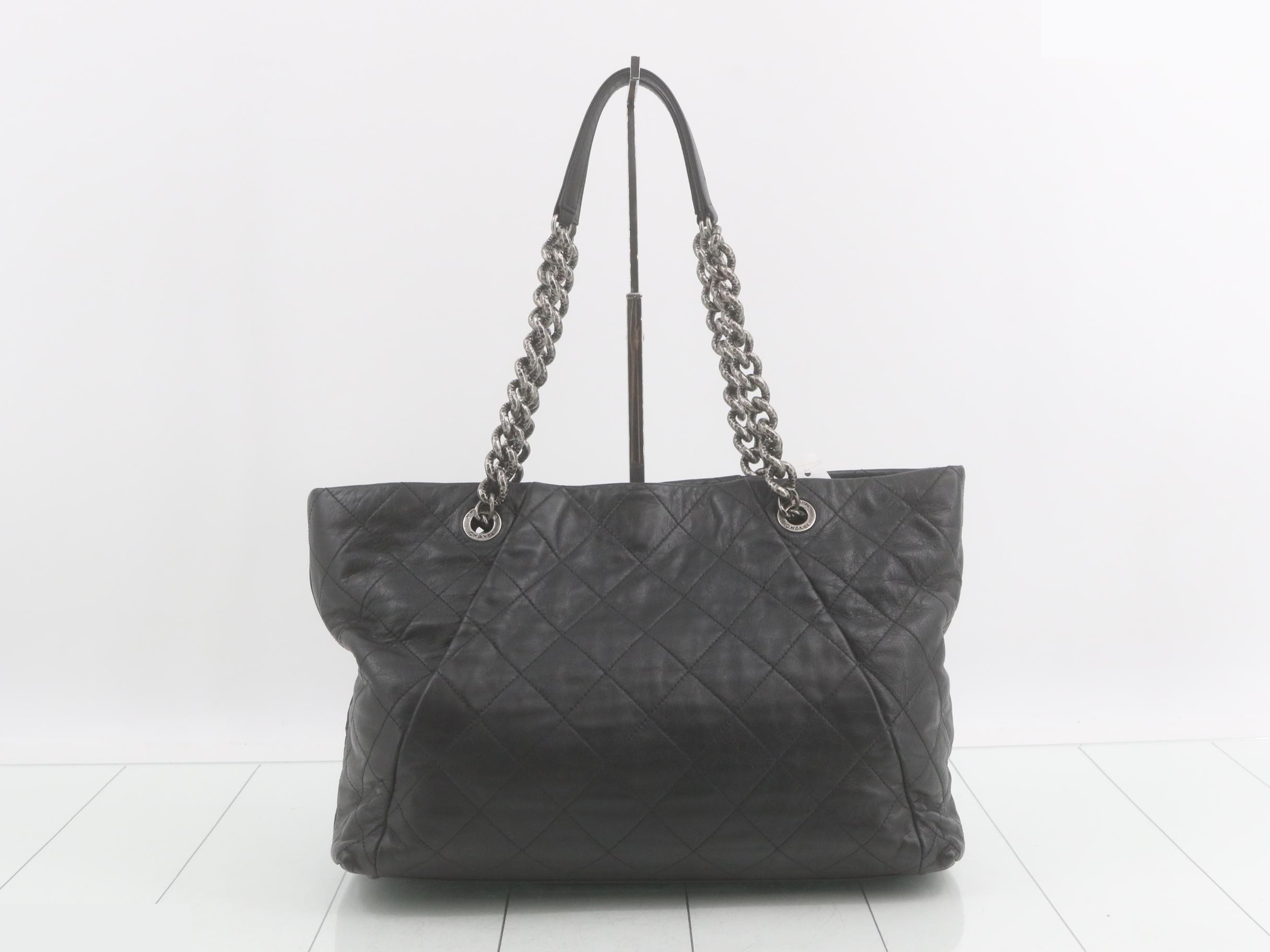 Leather Coco Mark Charm Chain Tote — view 2