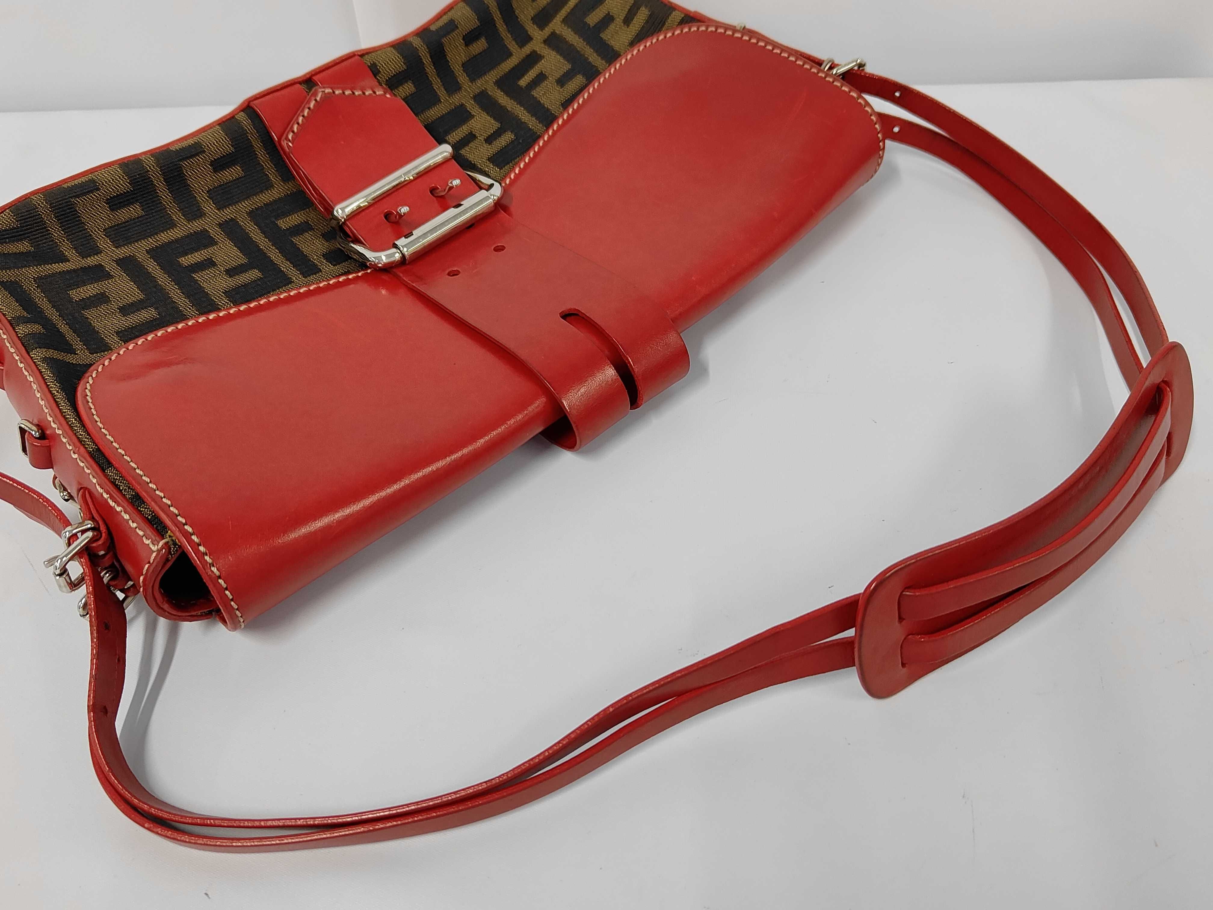 Zucca Shoulder Bag, Leather and Nylon Canvas Shoulder Bag — view 3