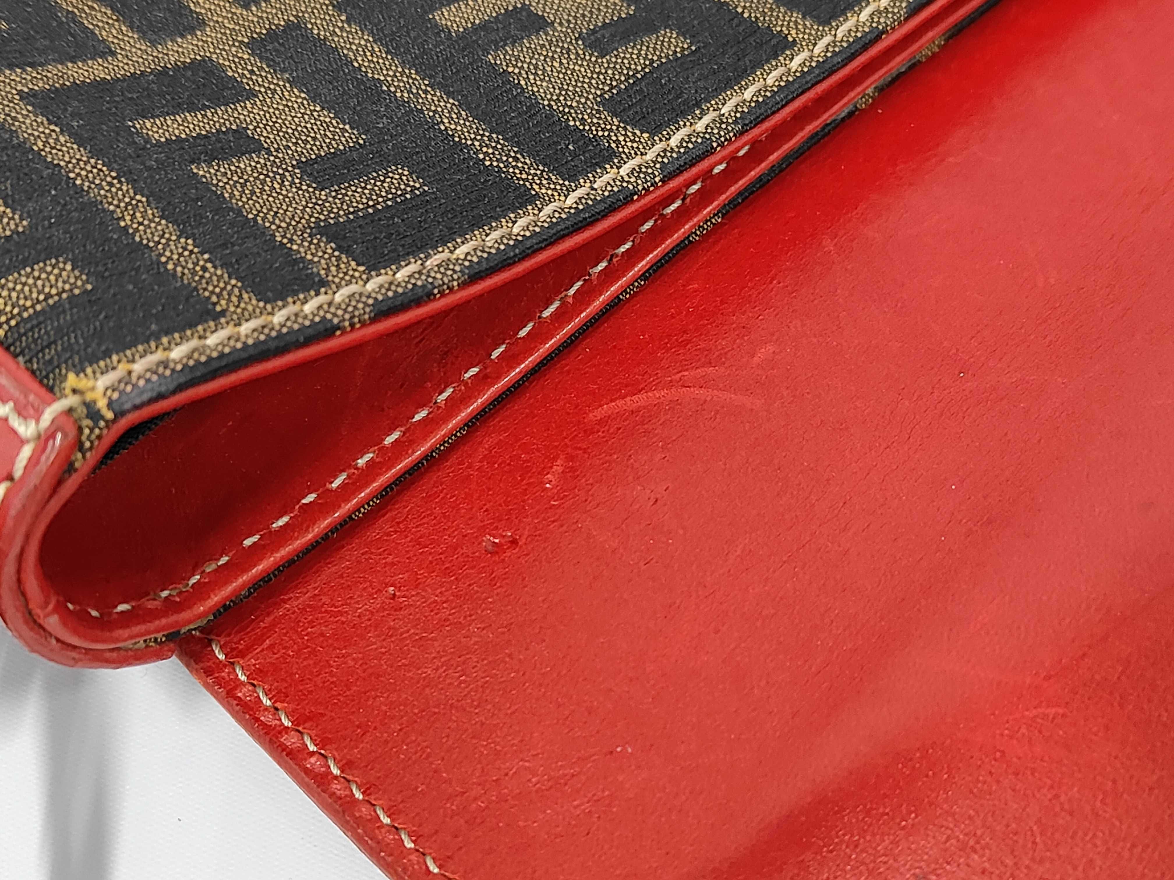 Zucca Shoulder Bag, Leather and Nylon Canvas Shoulder Bag — view 10