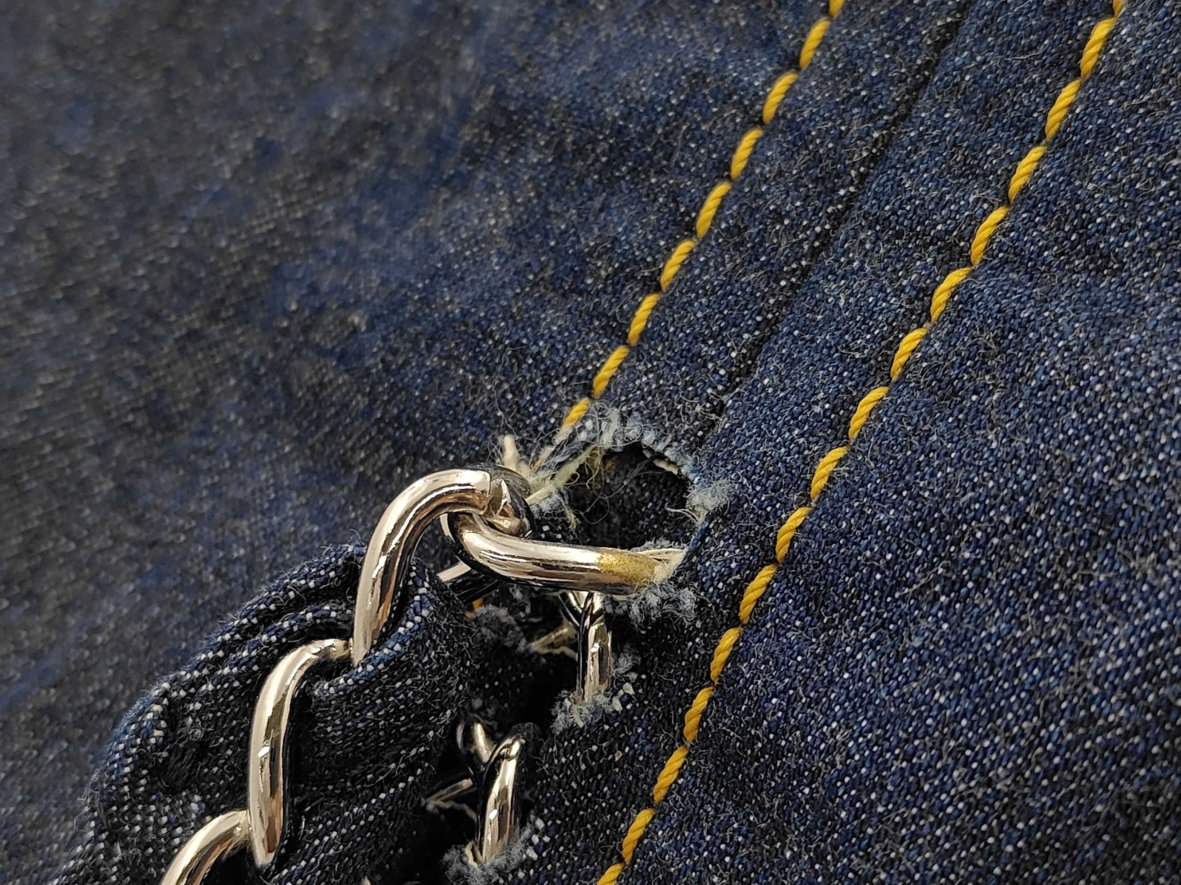 Denim Coco Mark Chain Tote Bag (Series 10) — view 7