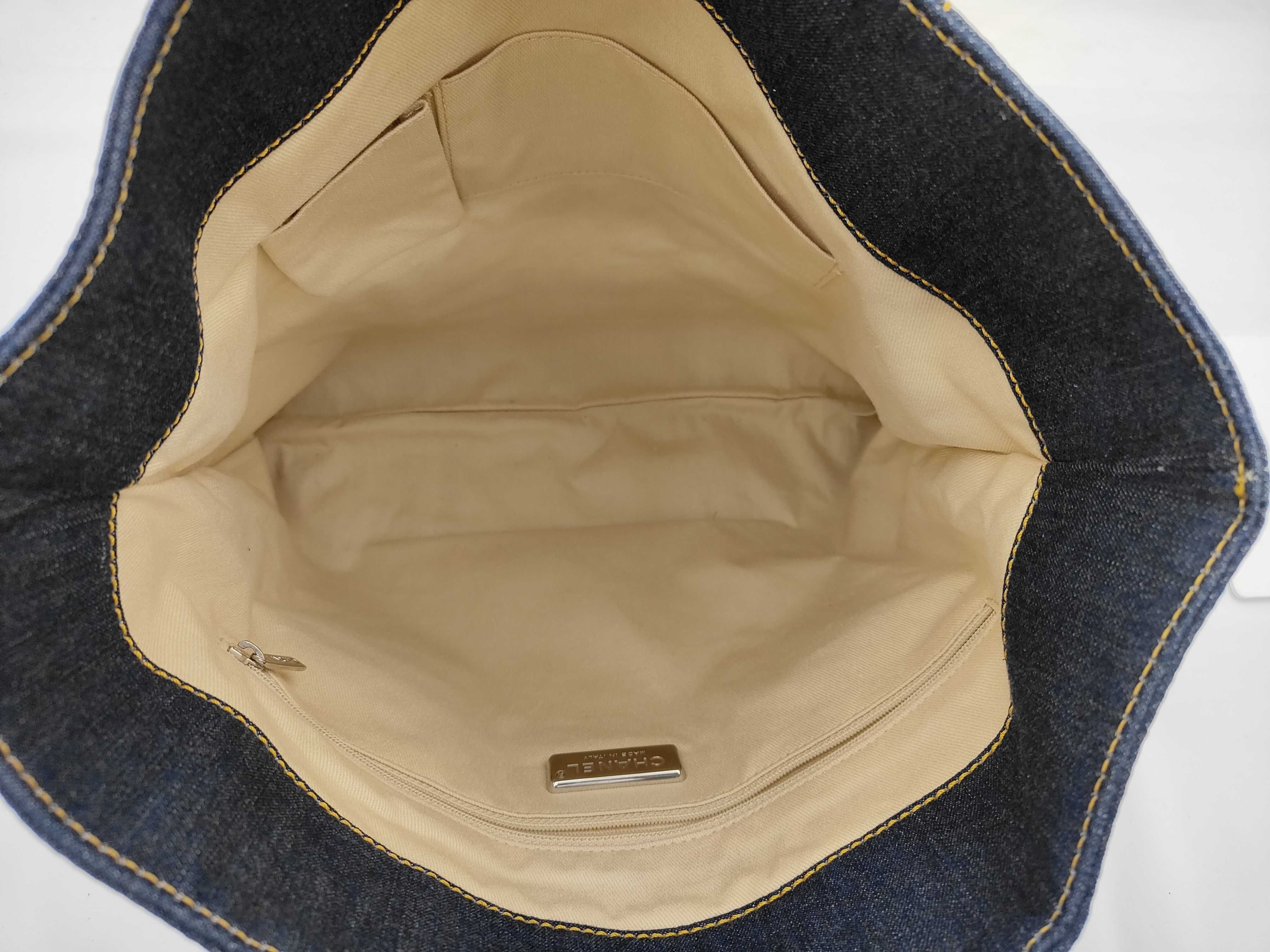 Denim Coco Mark Chain Tote Bag (Series 10) — view 8