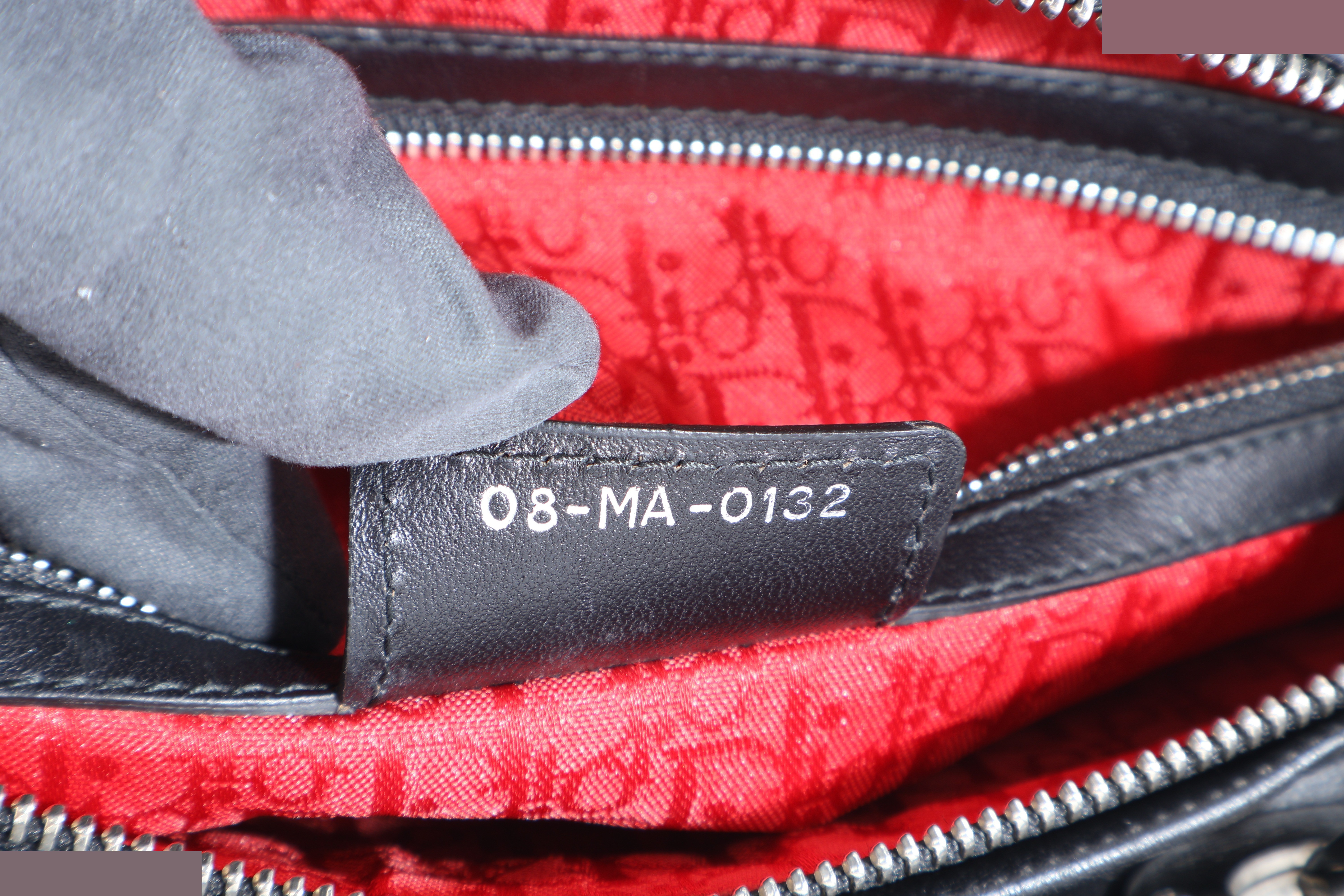LADY DIOR LARGE BLACK LAMBSKIN SHW — view 7