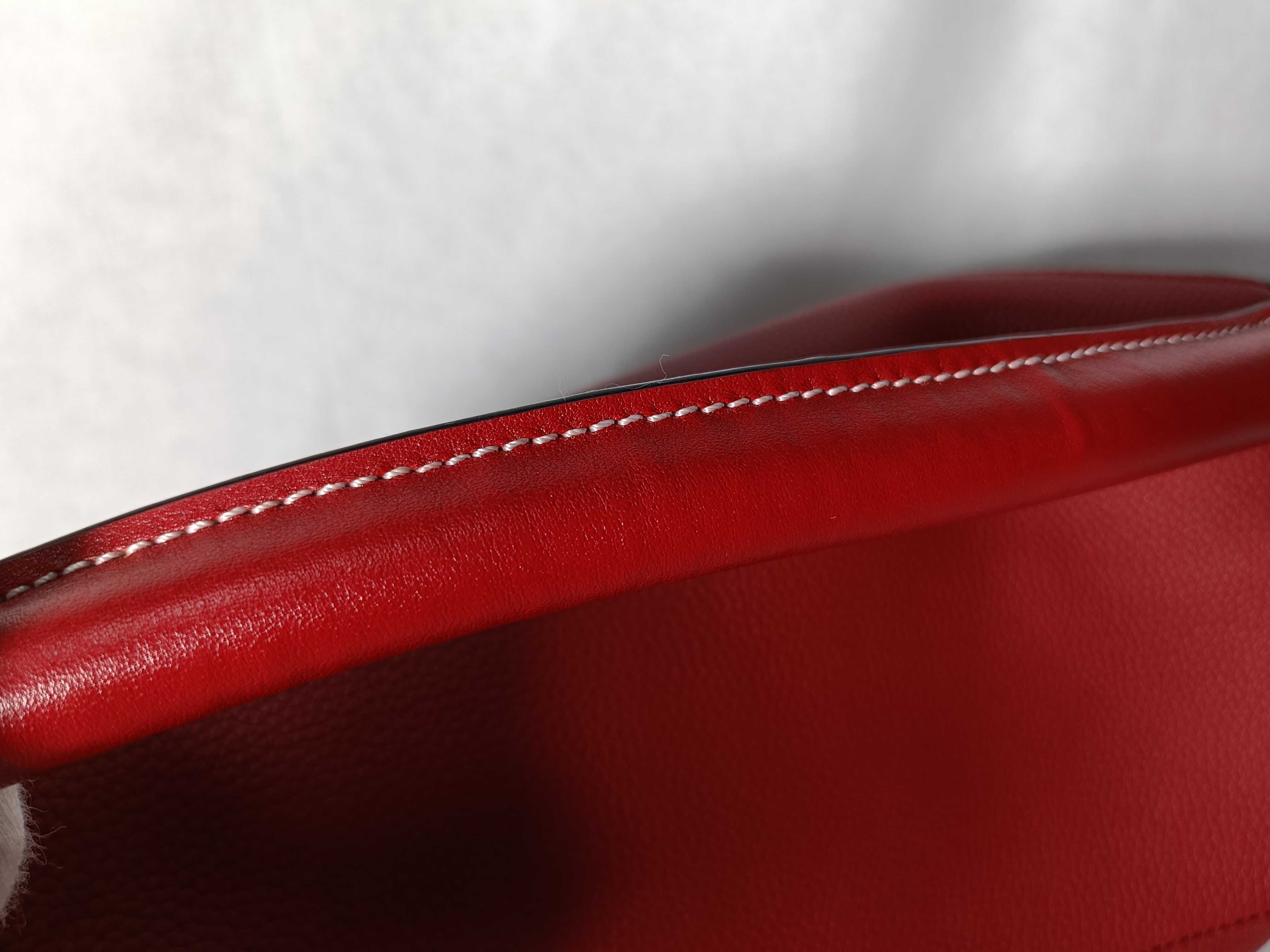 322.12KS20 Puzzle Bag Small Leather Red Storage Bag, Struck Shoulder Bag — view 11