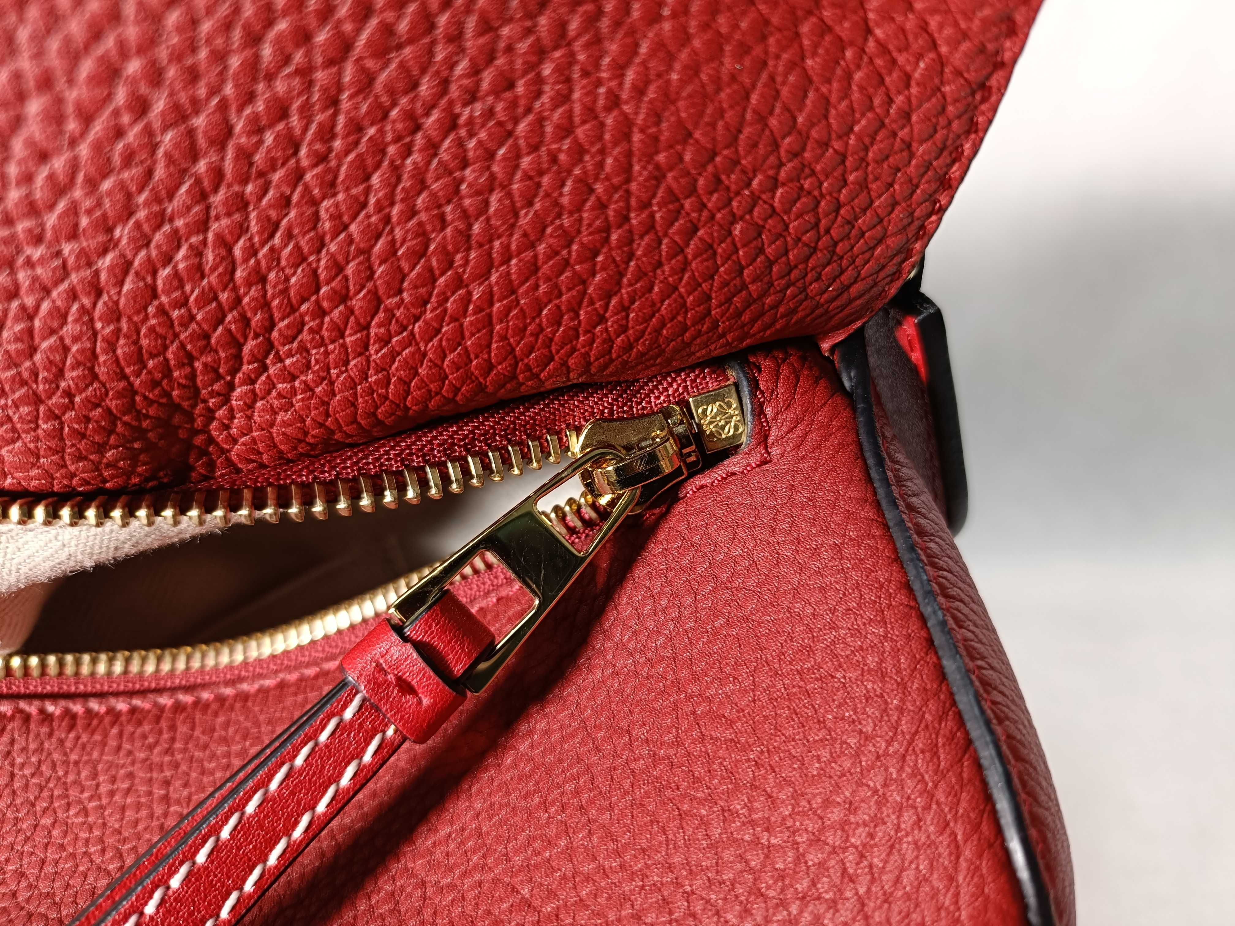 322.12KS20 Puzzle Bag Small Leather Red Storage Bag, Struck Shoulder Bag — view 7