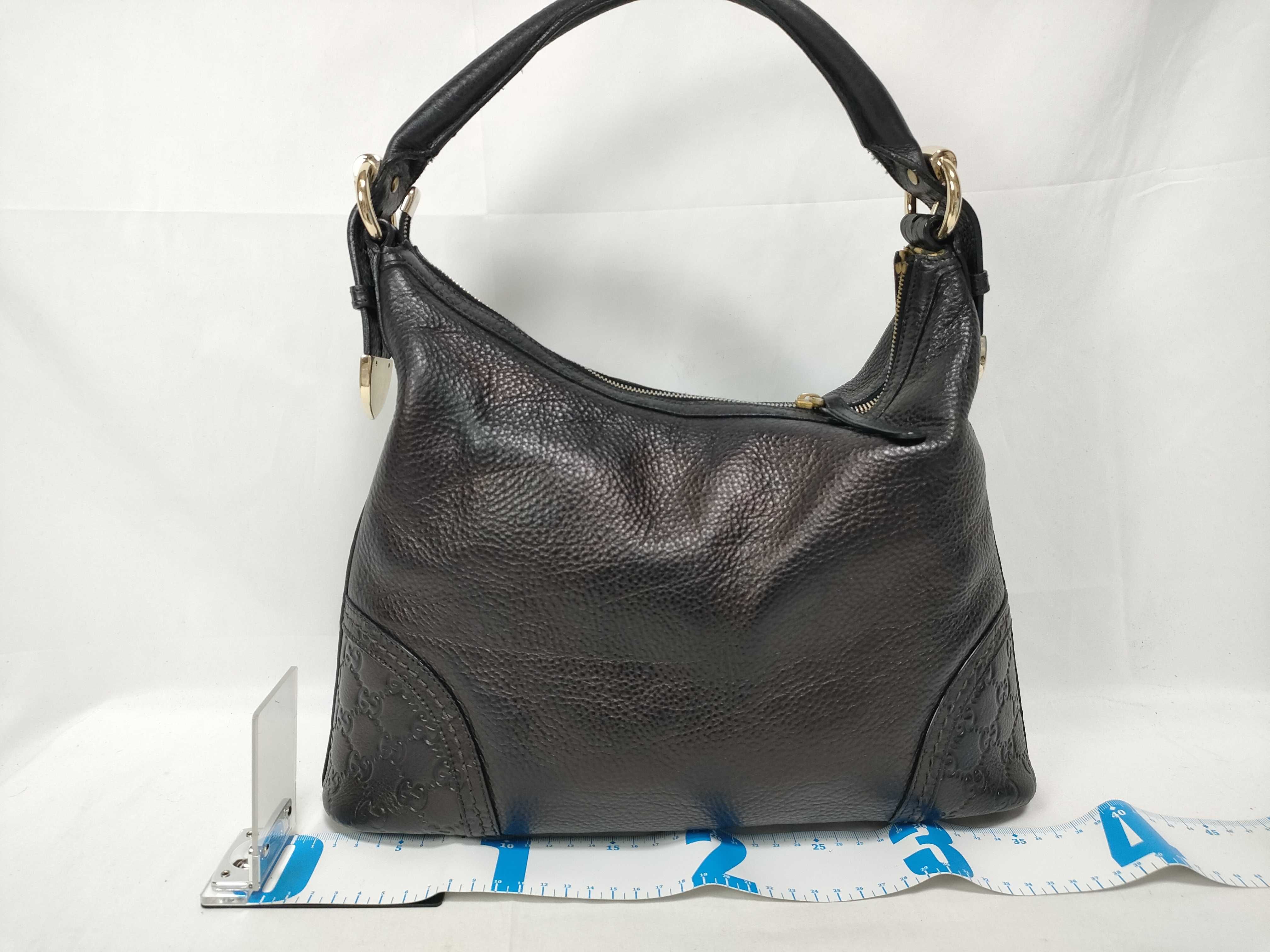 Guccissima Leather One-Shoulder Bag, Black, 181515 (Shoulder Bag) — view 2