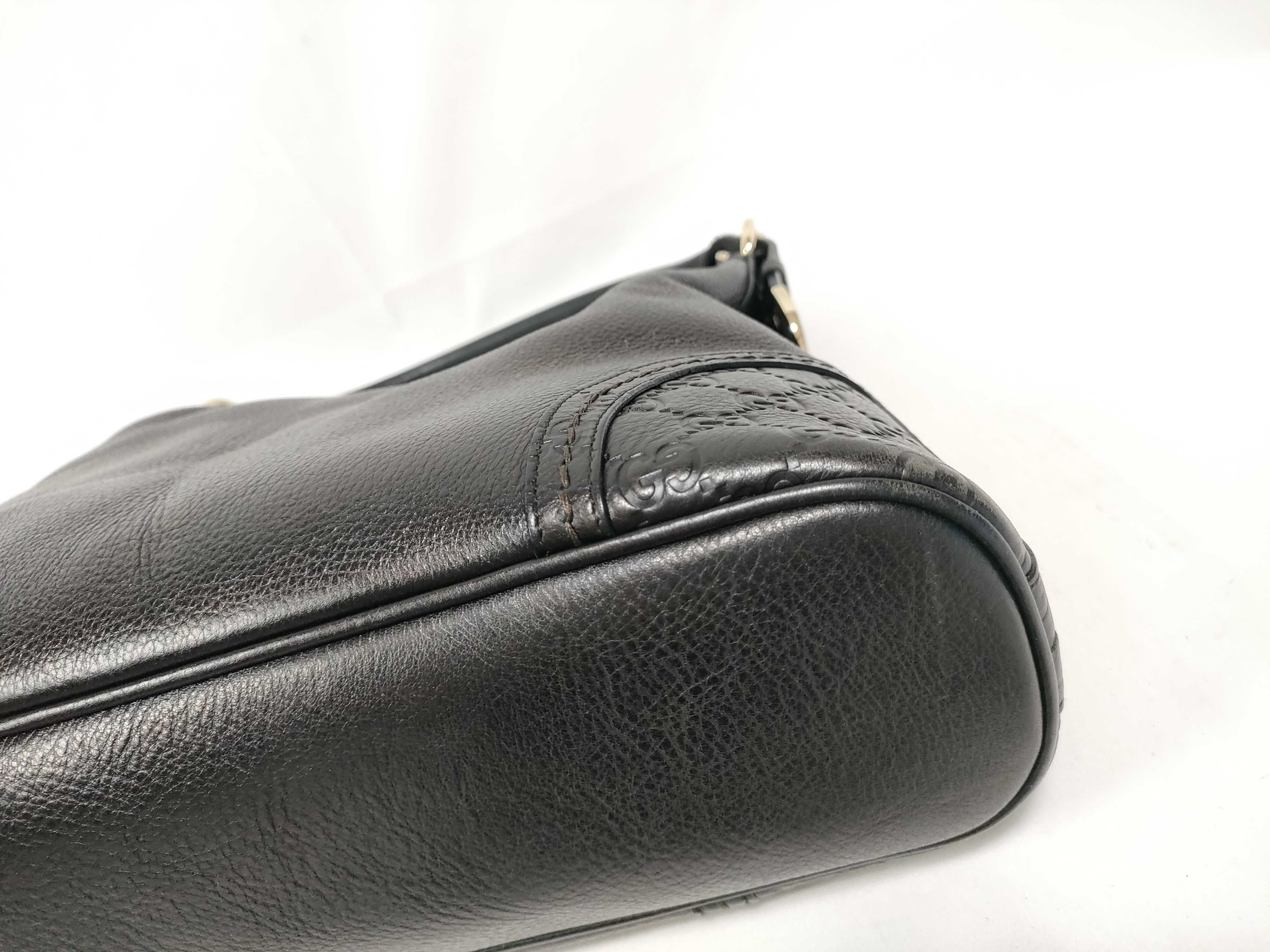 Guccissima Leather One-Shoulder Bag, Black, 181515 (Shoulder Bag) — view 4