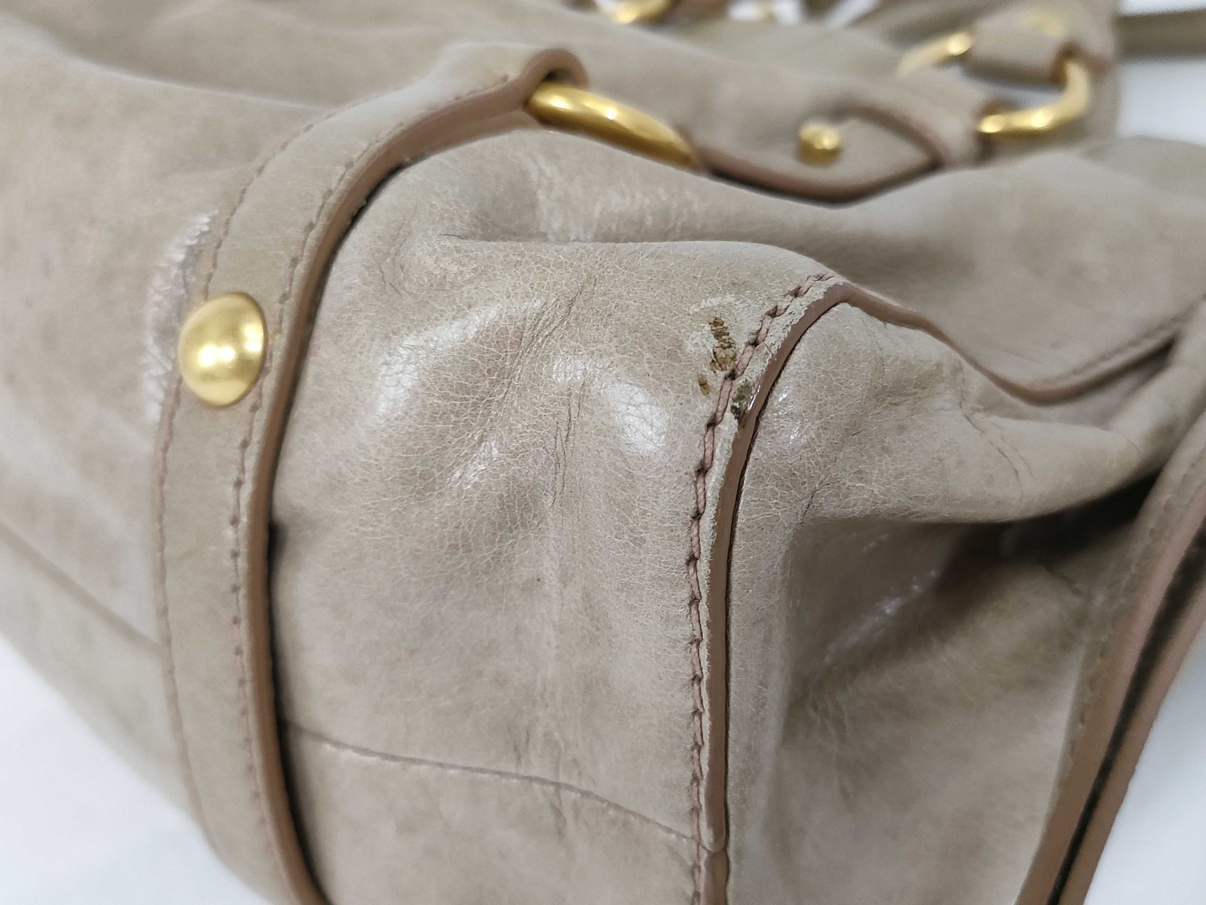 Vitello 2-way Handbag/Shoulder Bag, Beige Handbag — view 9