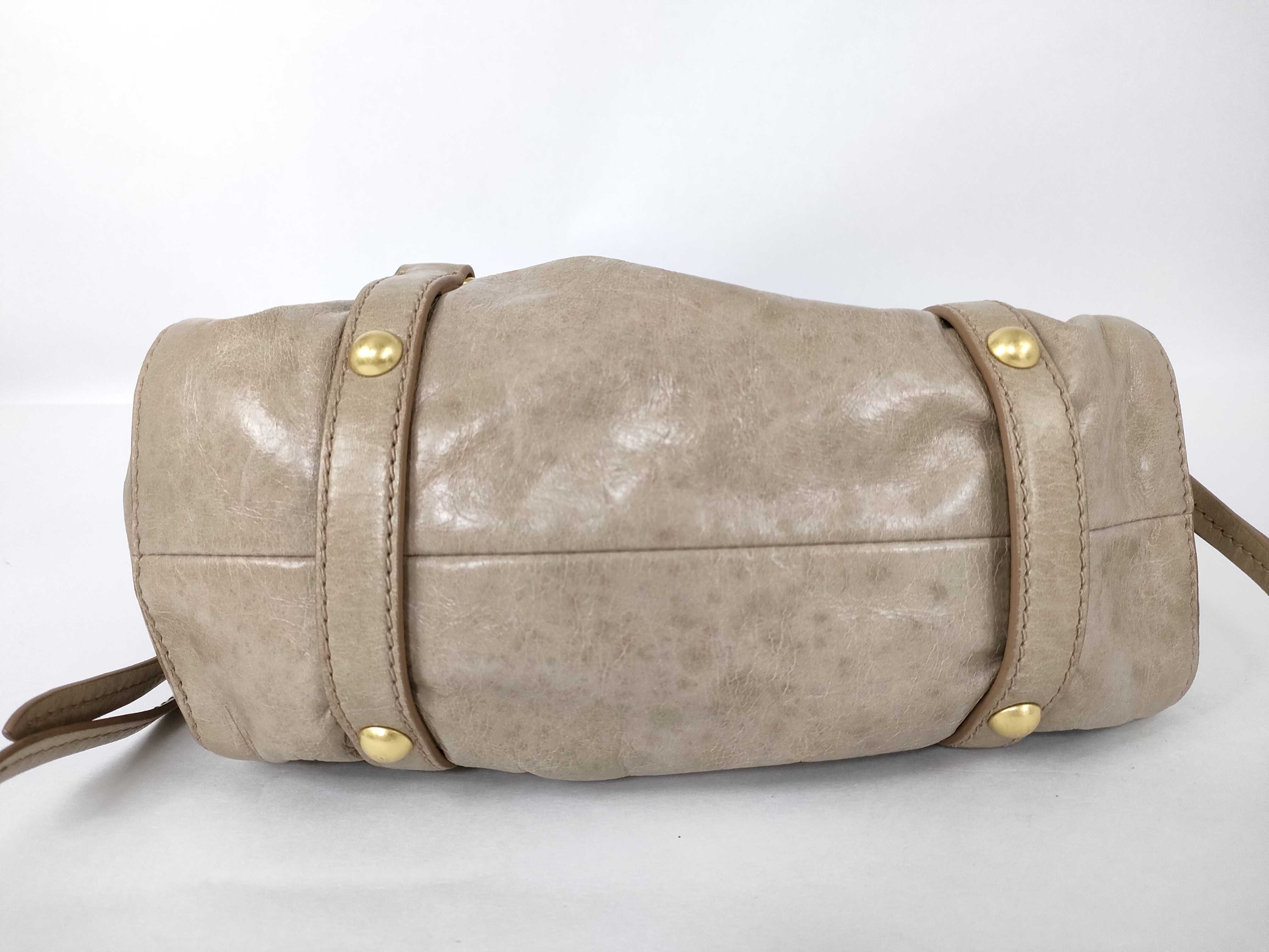 Vitello 2-way Handbag/Shoulder Bag, Beige Handbag — view 10
