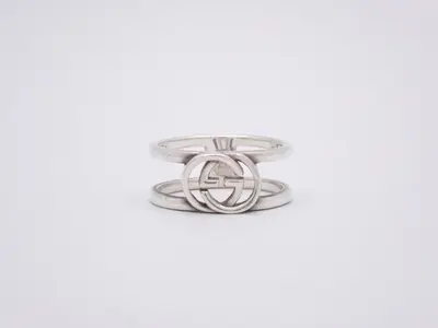 G-ring, 925 sterling silver, 5.2g, stamped "21", actual size #19