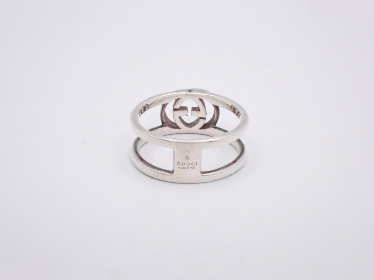 G-ring, 925 sterling silver, 5.2g, stamped "21", actual size #19 — view 2