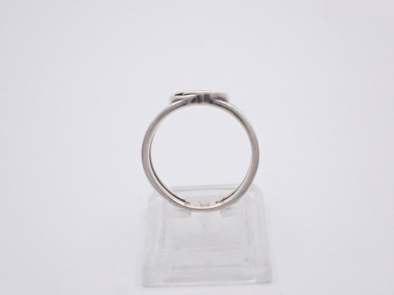G-ring, 925 sterling silver, 5.2g, stamped "21", actual size #19 — view 3