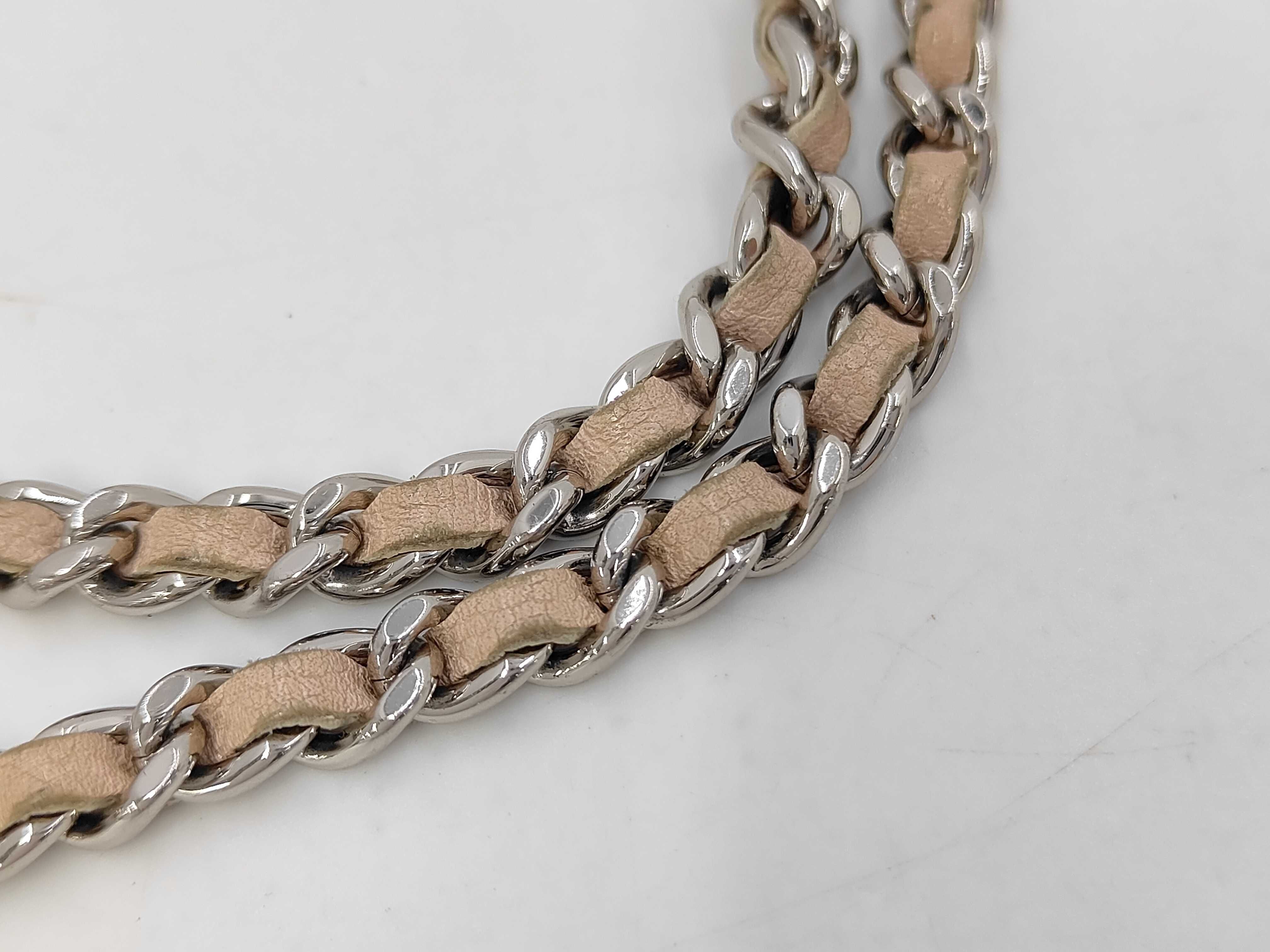 Caviar Skin Chain Wallet, Beige, Serial Number 13 (Shoulder Bag) — view 6