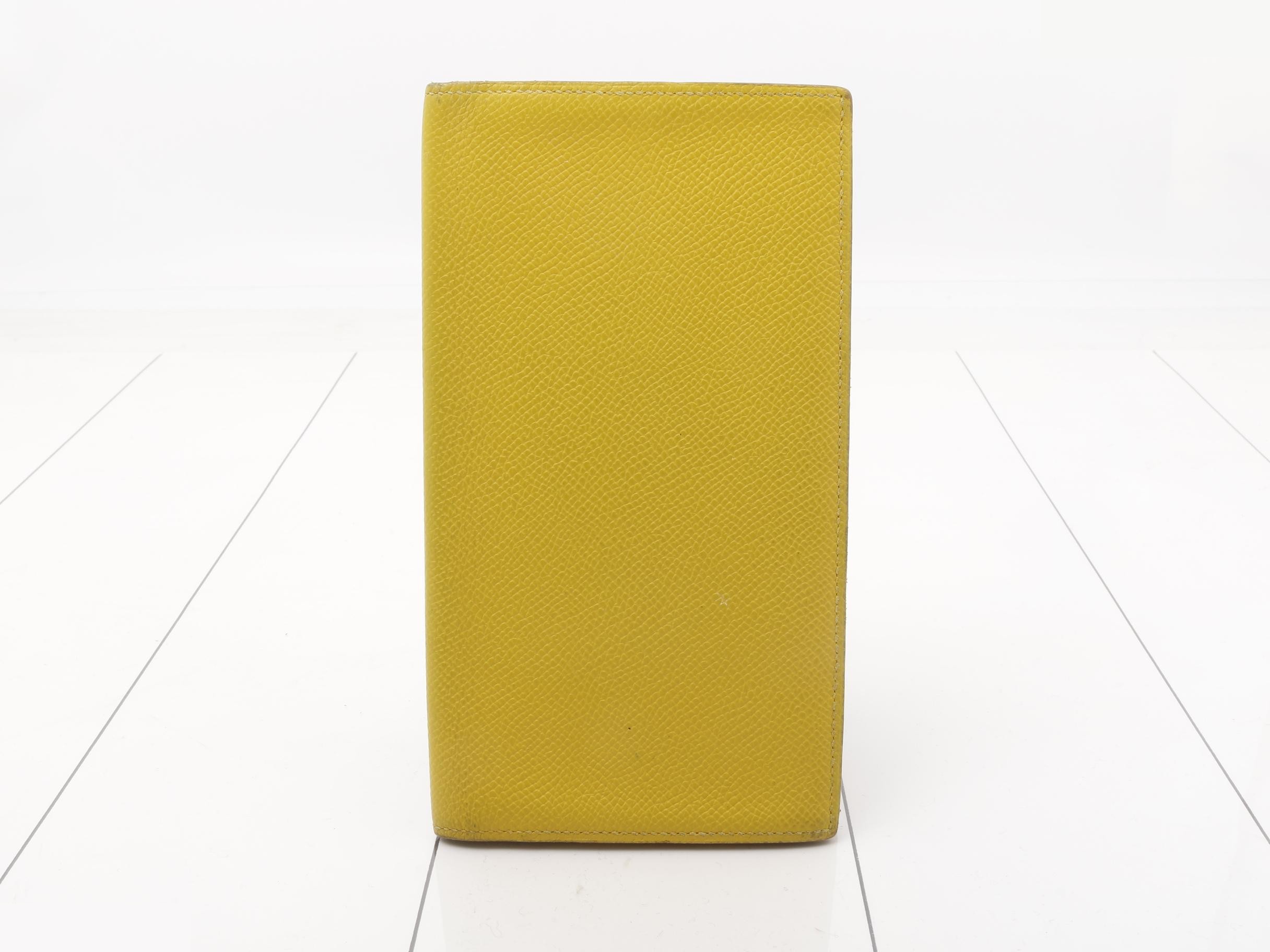 bi-fold long wallet, M stamp
