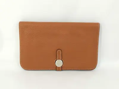 Dogon GM Long Wallet, Leather, Silver Hardware, Stamped