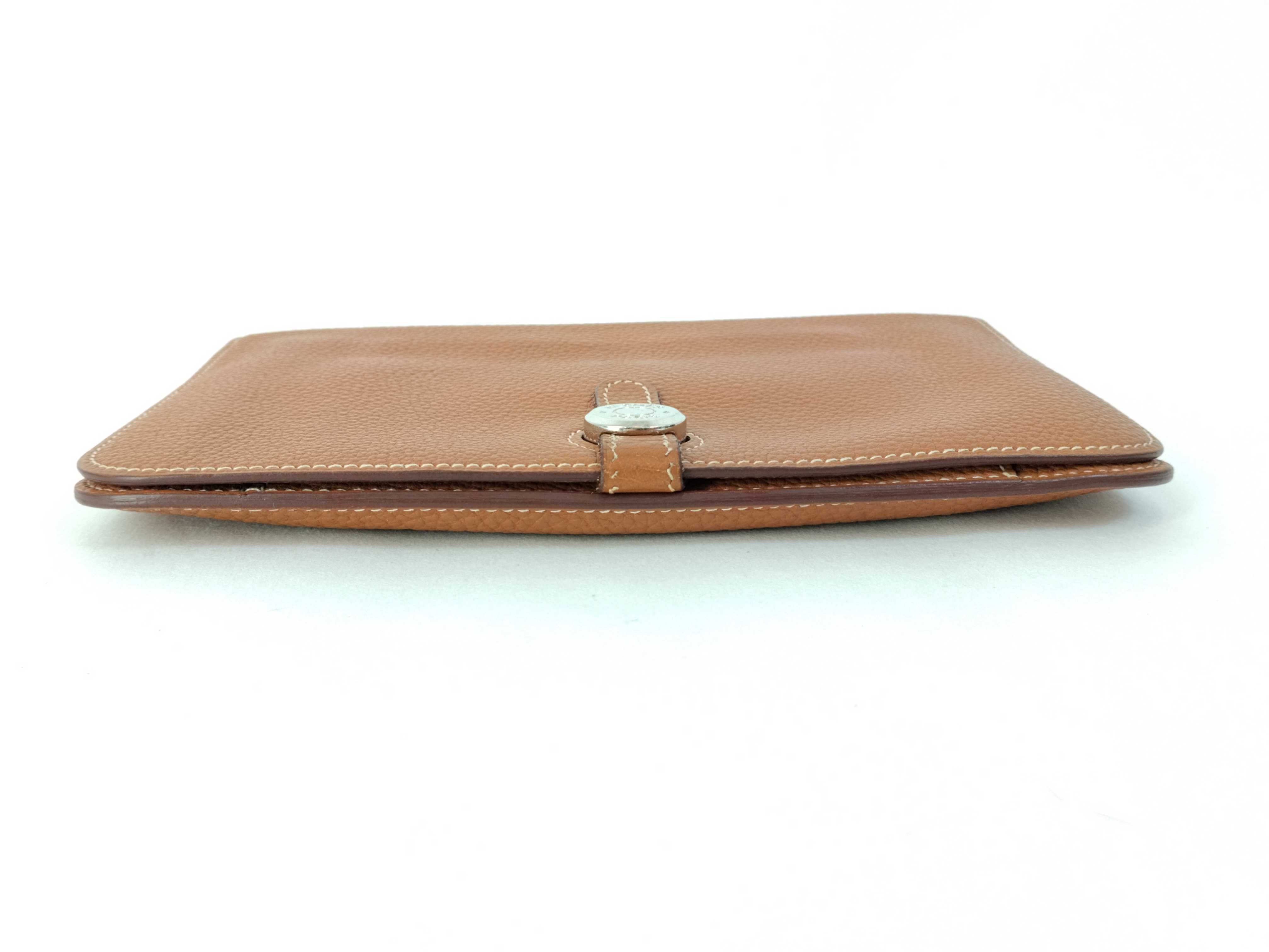 Dogon GM Long Wallet, Leather, Silver Hardware, Stamped — view 4