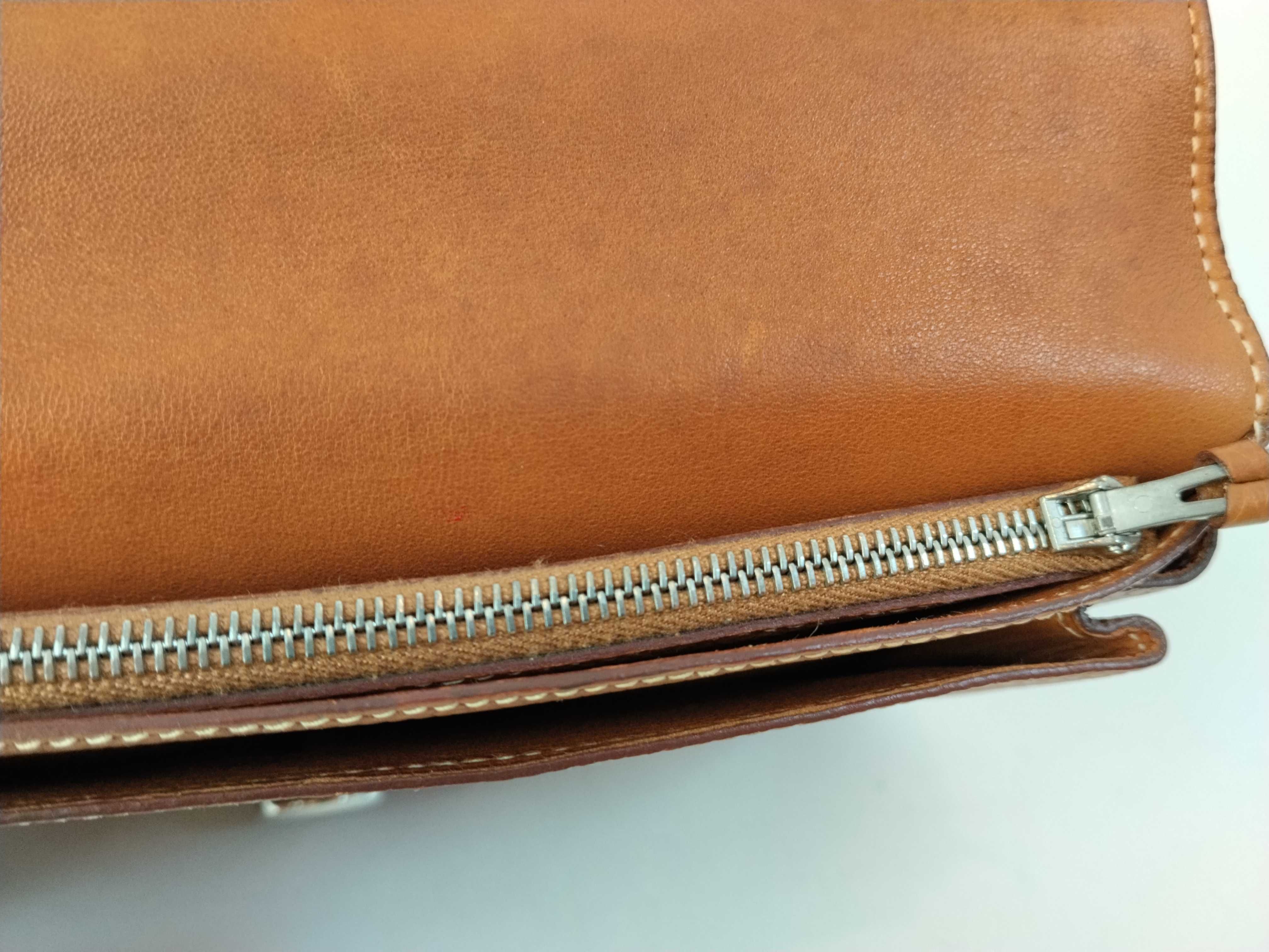 Dogon GM Long Wallet, Leather, Silver Hardware, Stamped — view 10