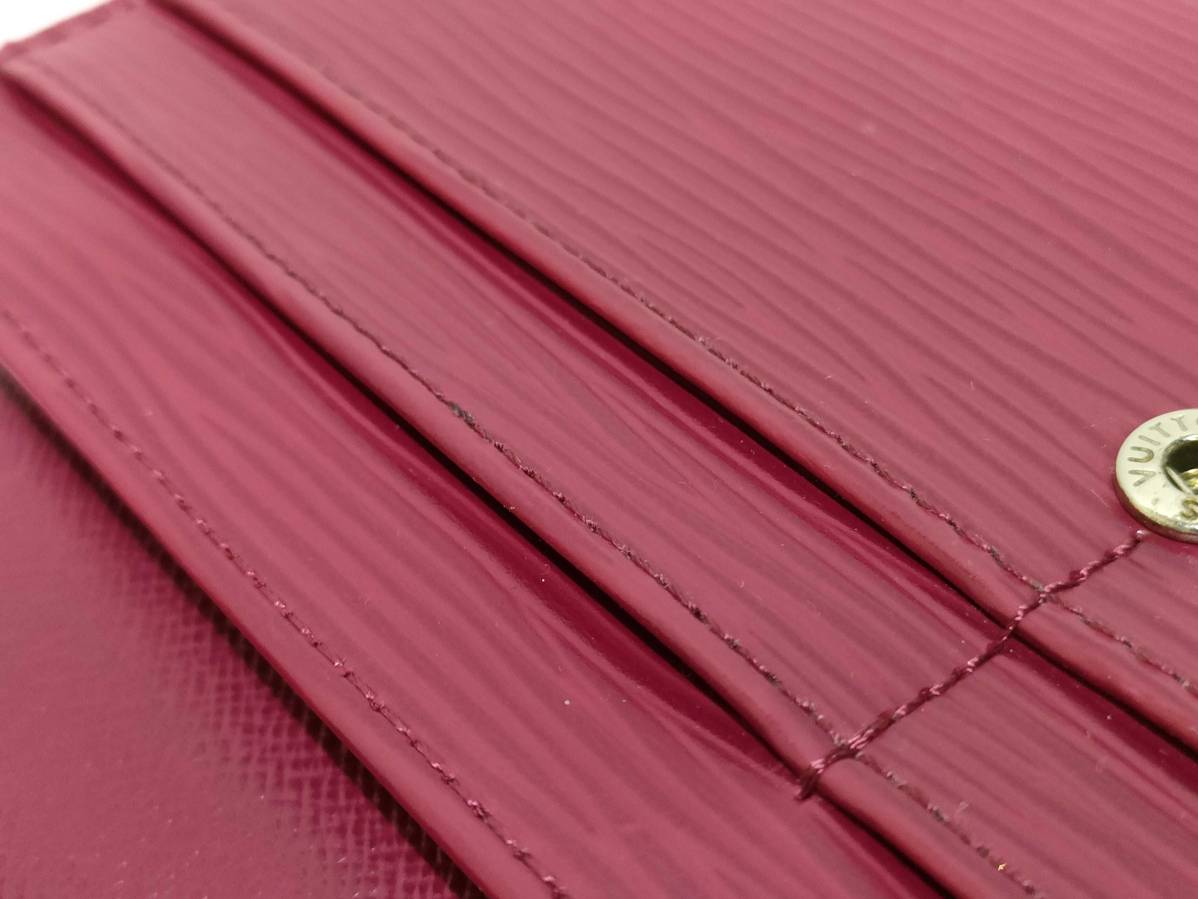 Epi Leather Portefeuille Sarah Burgundy Long Wallet M60317 CA0172 — view 13