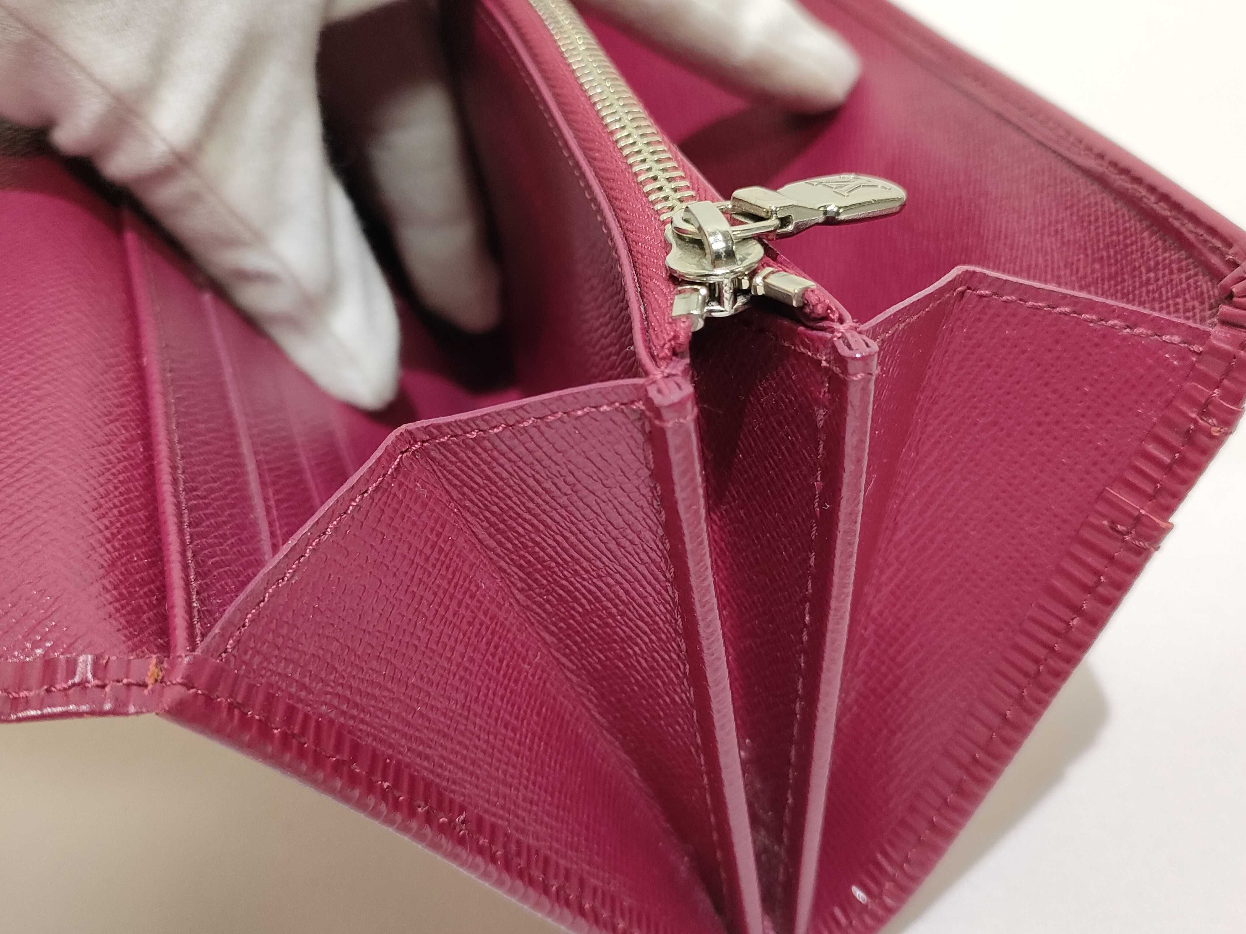 Epi Leather Portefeuille Sarah Burgundy Long Wallet M60317 CA0172 — view 15