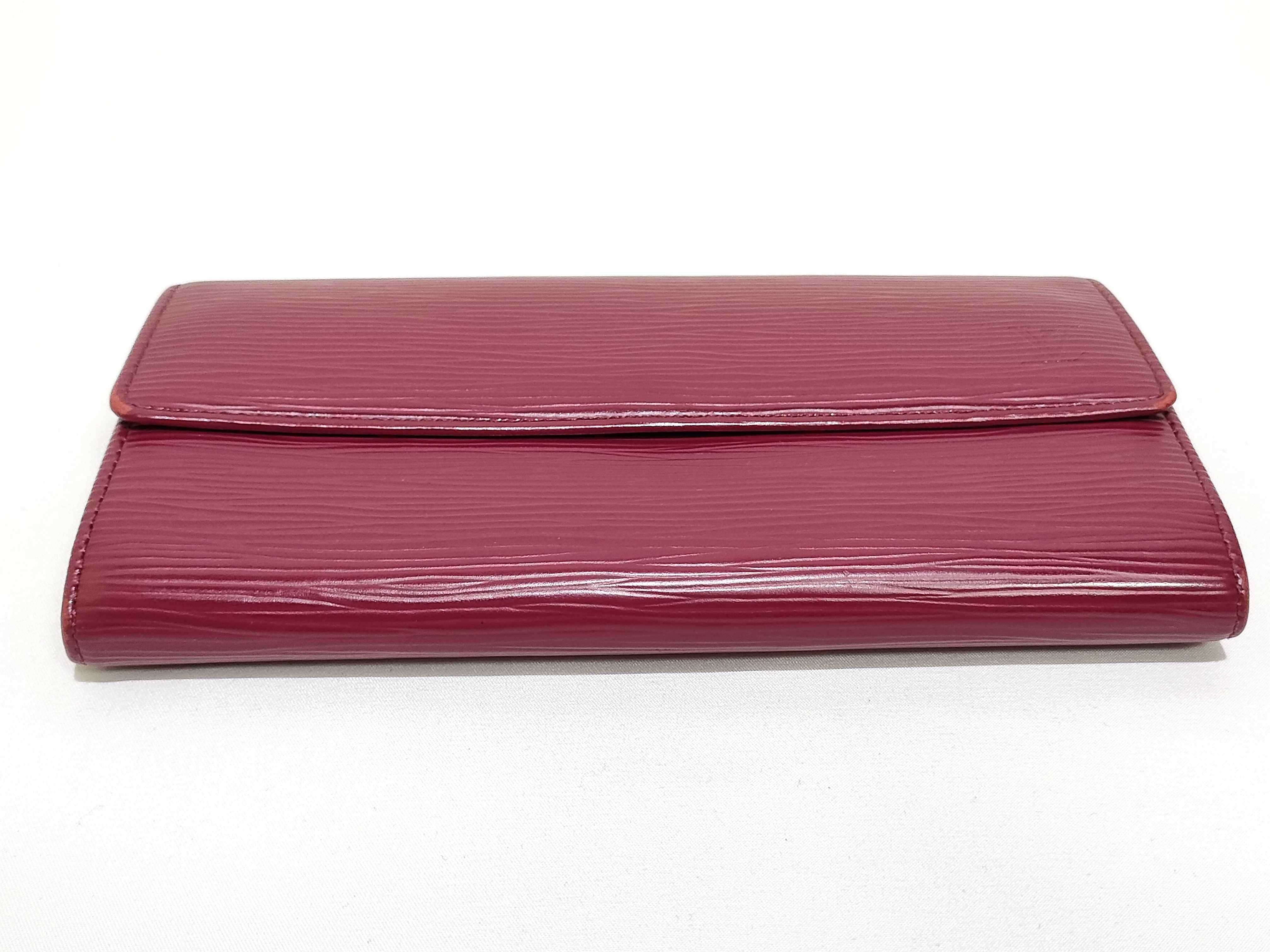 Epi Leather Portefeuille Sarah Burgundy Long Wallet M60317 CA0172 — view 3