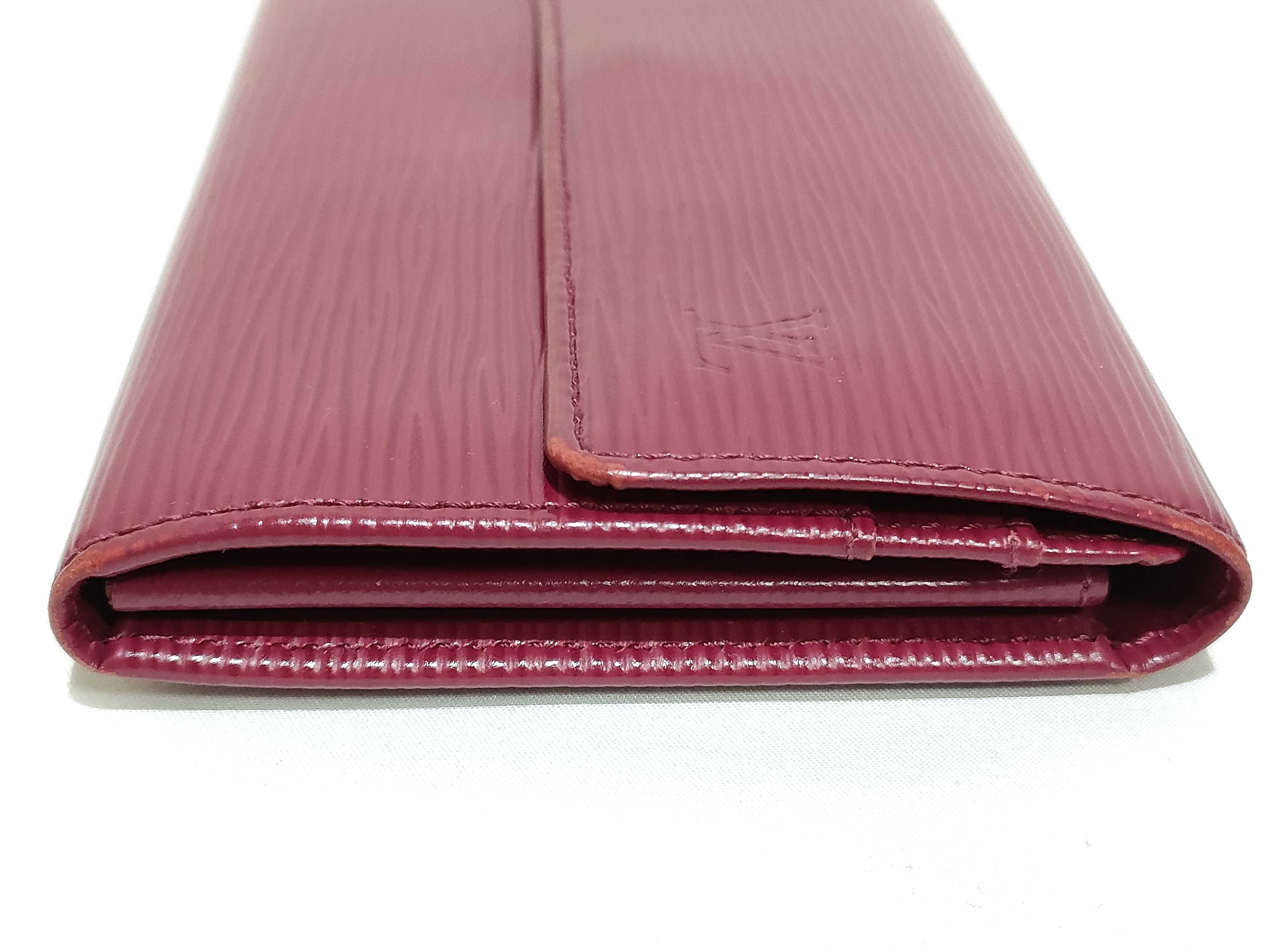 Epi Leather Portefeuille Sarah Burgundy Long Wallet M60317 CA0172 — view 5
