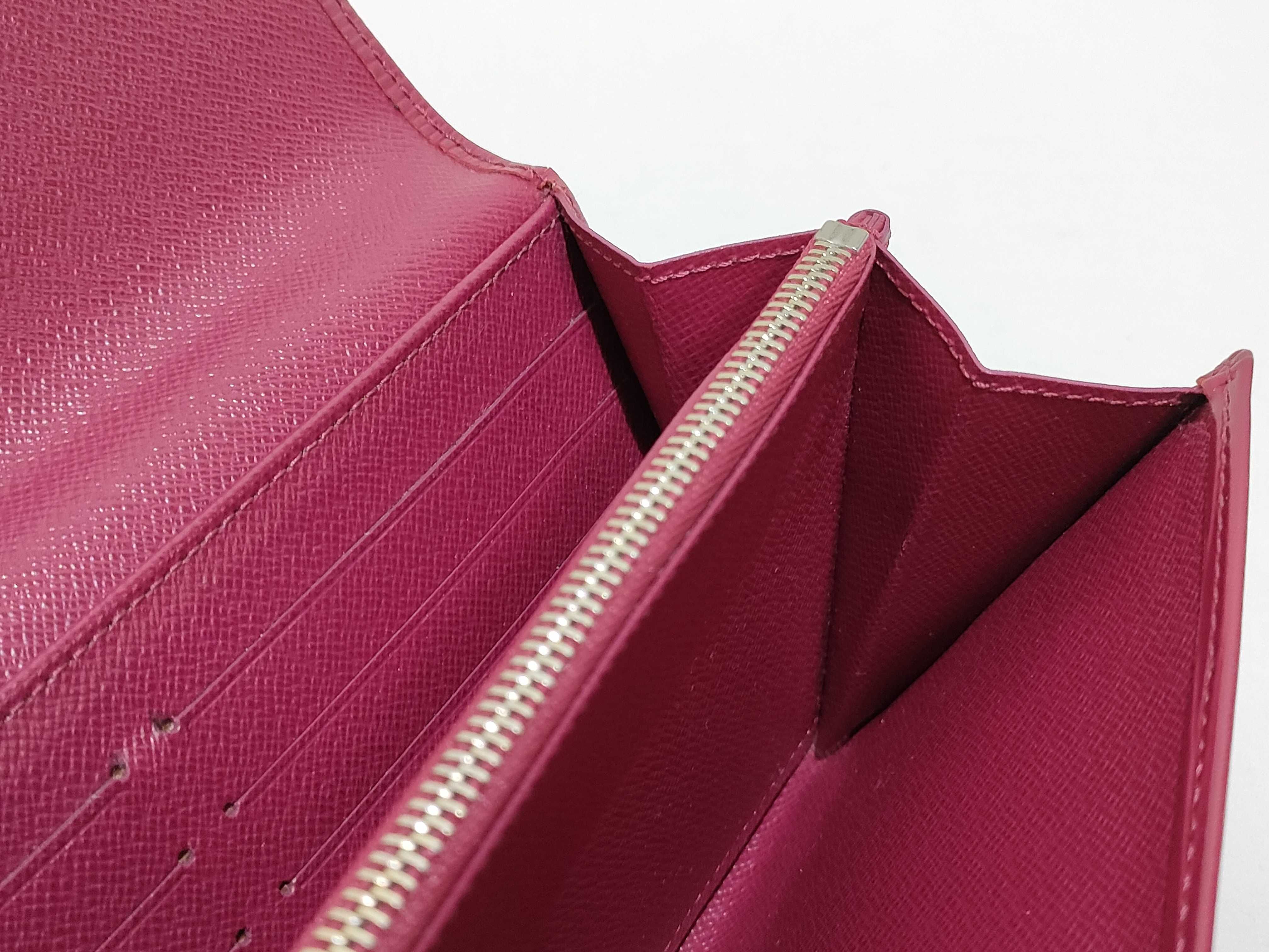 Epi Leather Portefeuille Sarah Burgundy Long Wallet M60317 CA0172 — view 10
