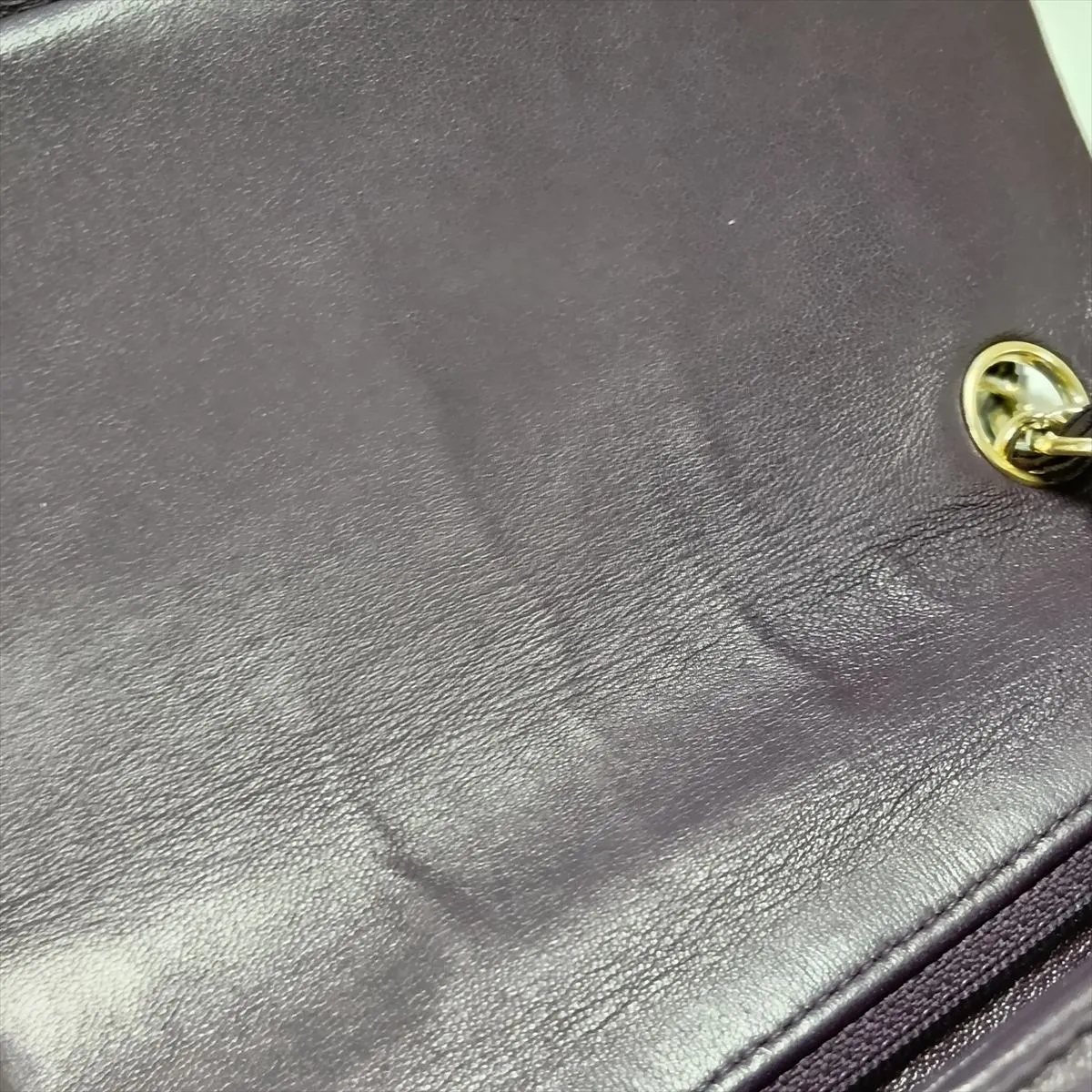 Mini Matelassé 20 Lambskin Single Flap Single Chain Bag, Purple, Gold Hardware, A69900 — view 11