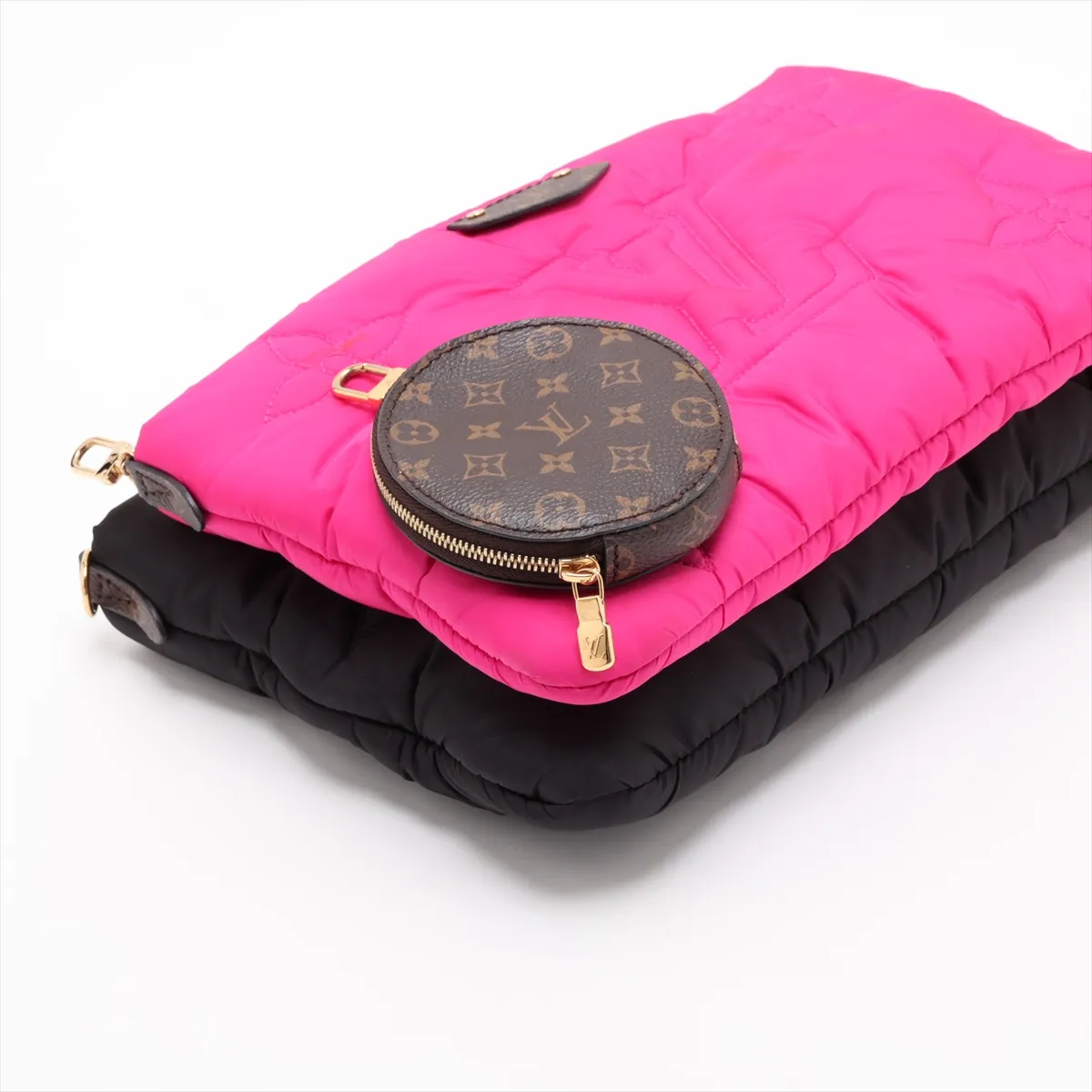 LV Pillow Maxi Multi Pochette Accessoires M58980 Black x Pink — view 6