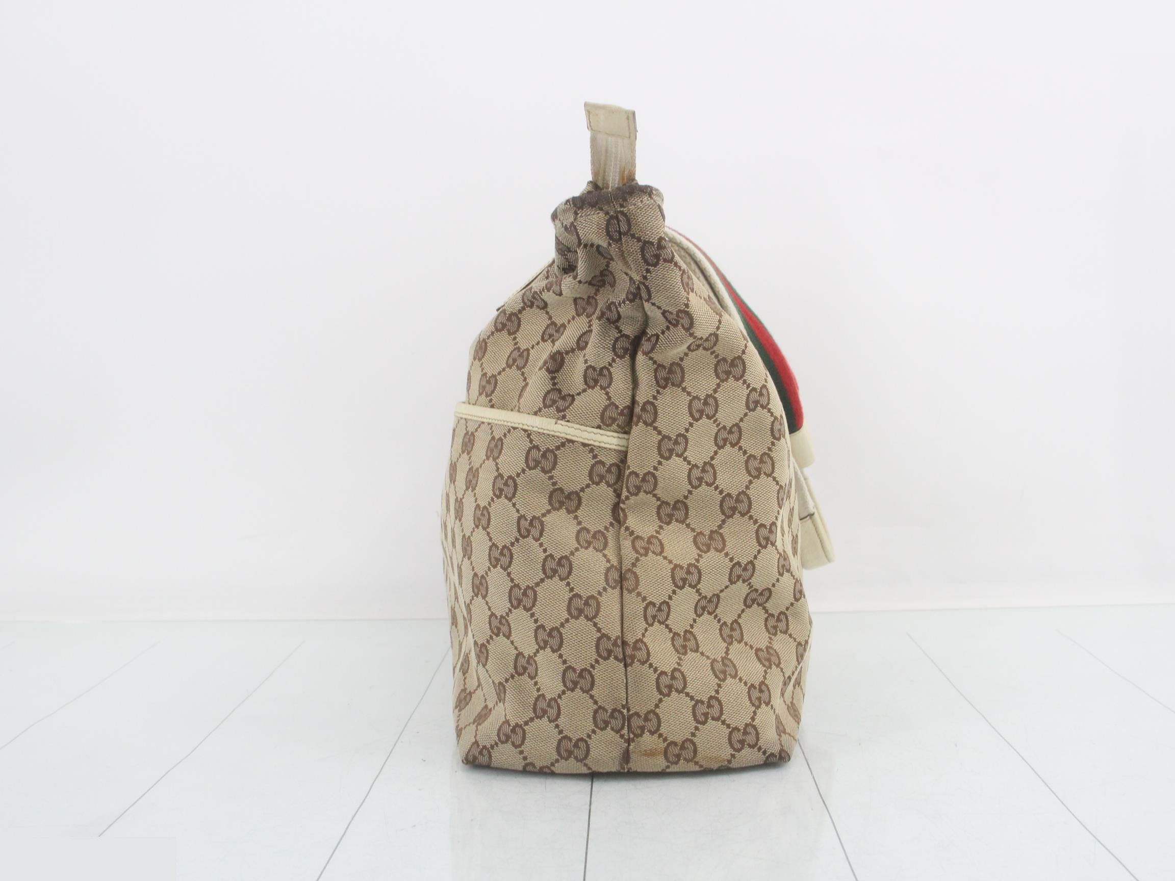 GG canvas leather sherry line tote bag — view 3