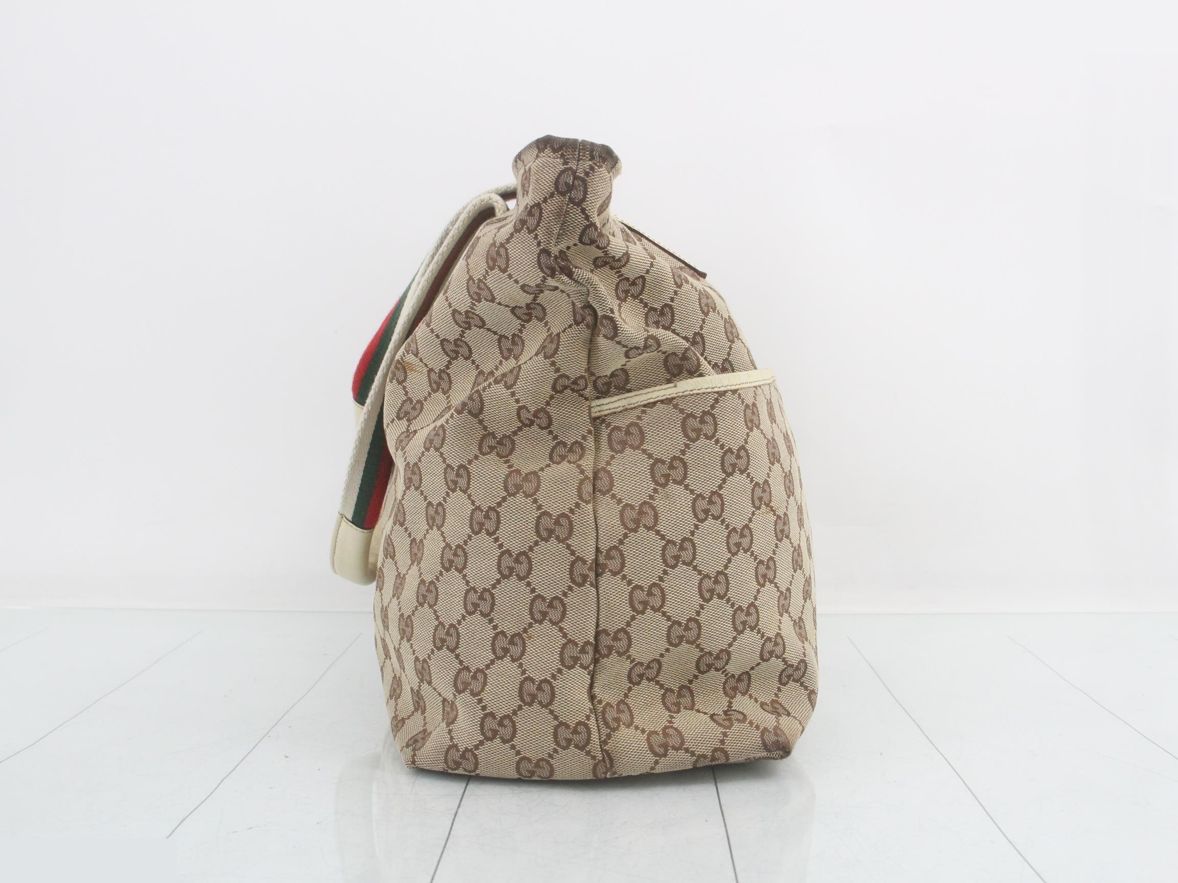 GG canvas leather sherry line tote bag — view 4