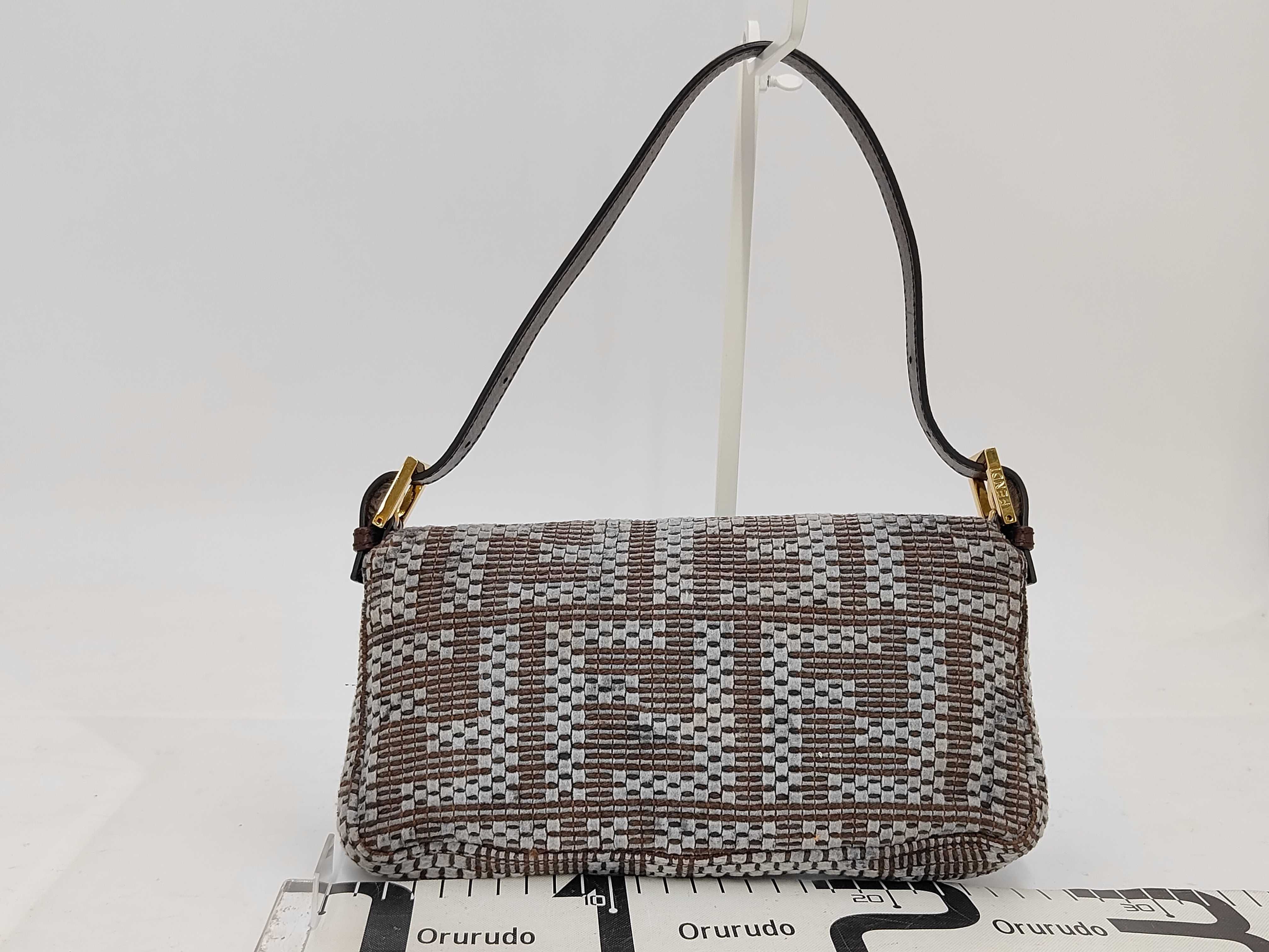 8BR600 Zucca Mamma Bucket One-Shoulder Bag, Zucca Interior, Horizontal, Brown Shoulder Bag — view 2