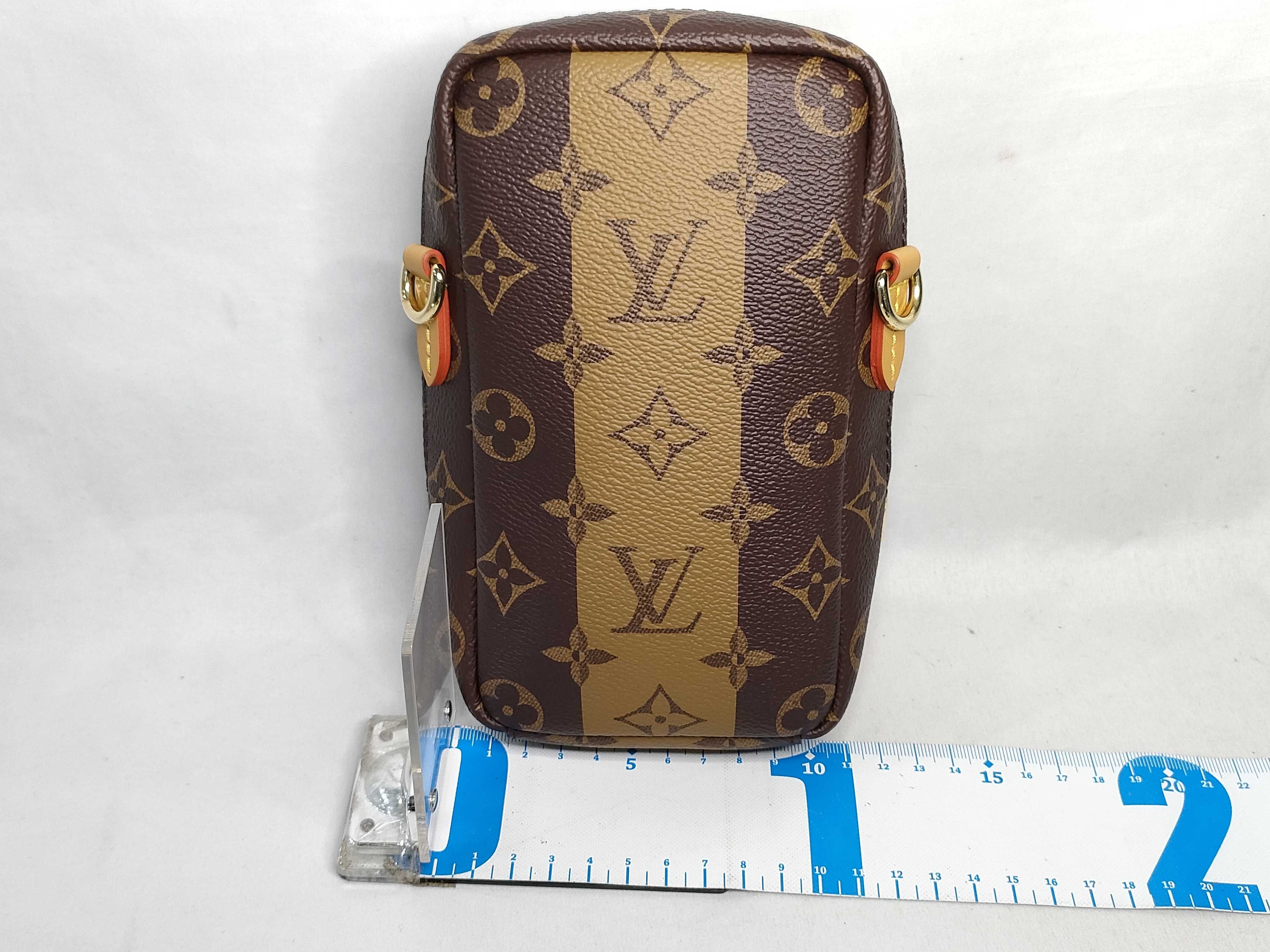 Monogram Louis Vuitton M81005 Double Phone Pouch Monogram Multi Pochette Shoulder Bag — view 2
