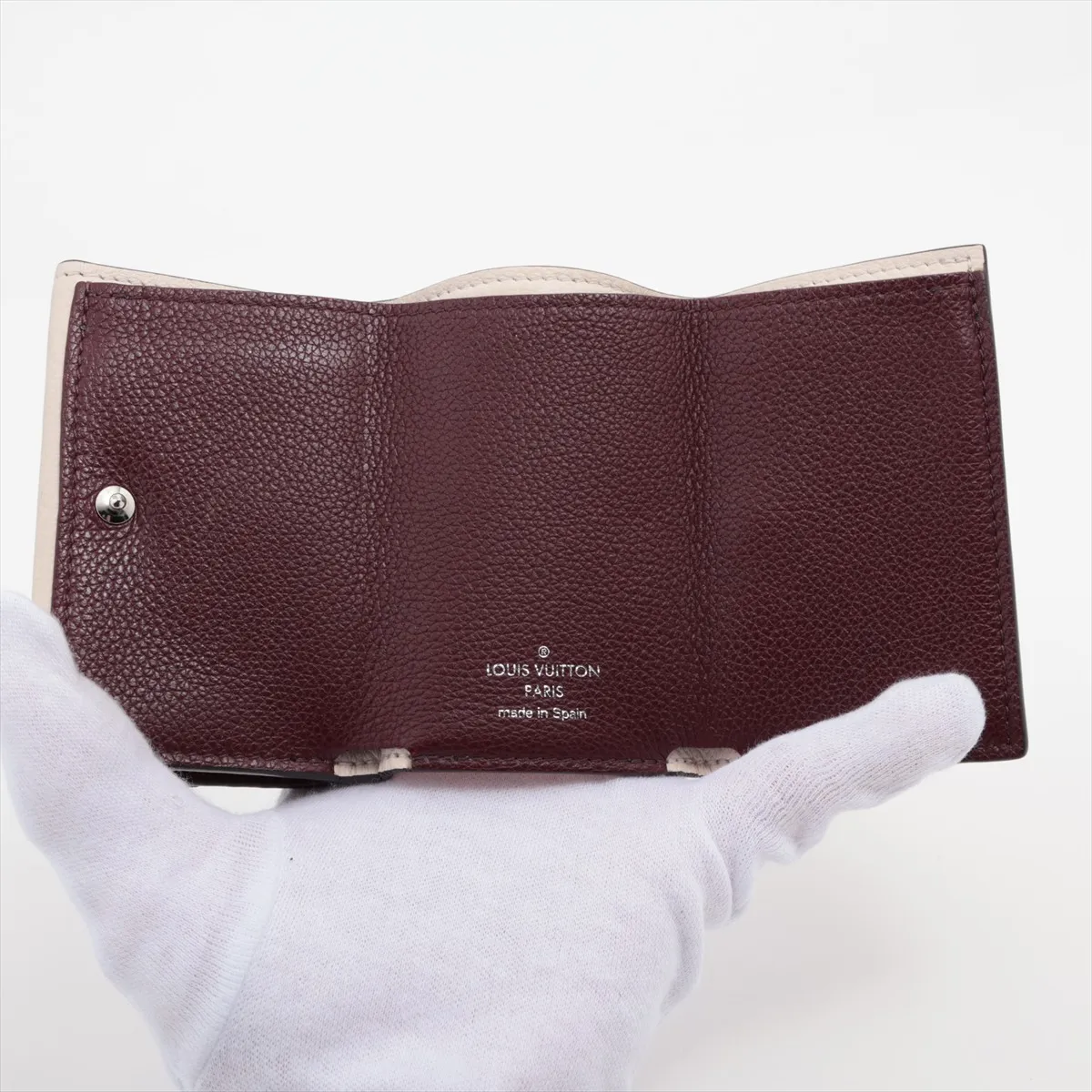 Taurillon Portefeuille Lock Mini M63978 UB0199 Rose Valley x Blommite x Noir Compact Wallet — view 5