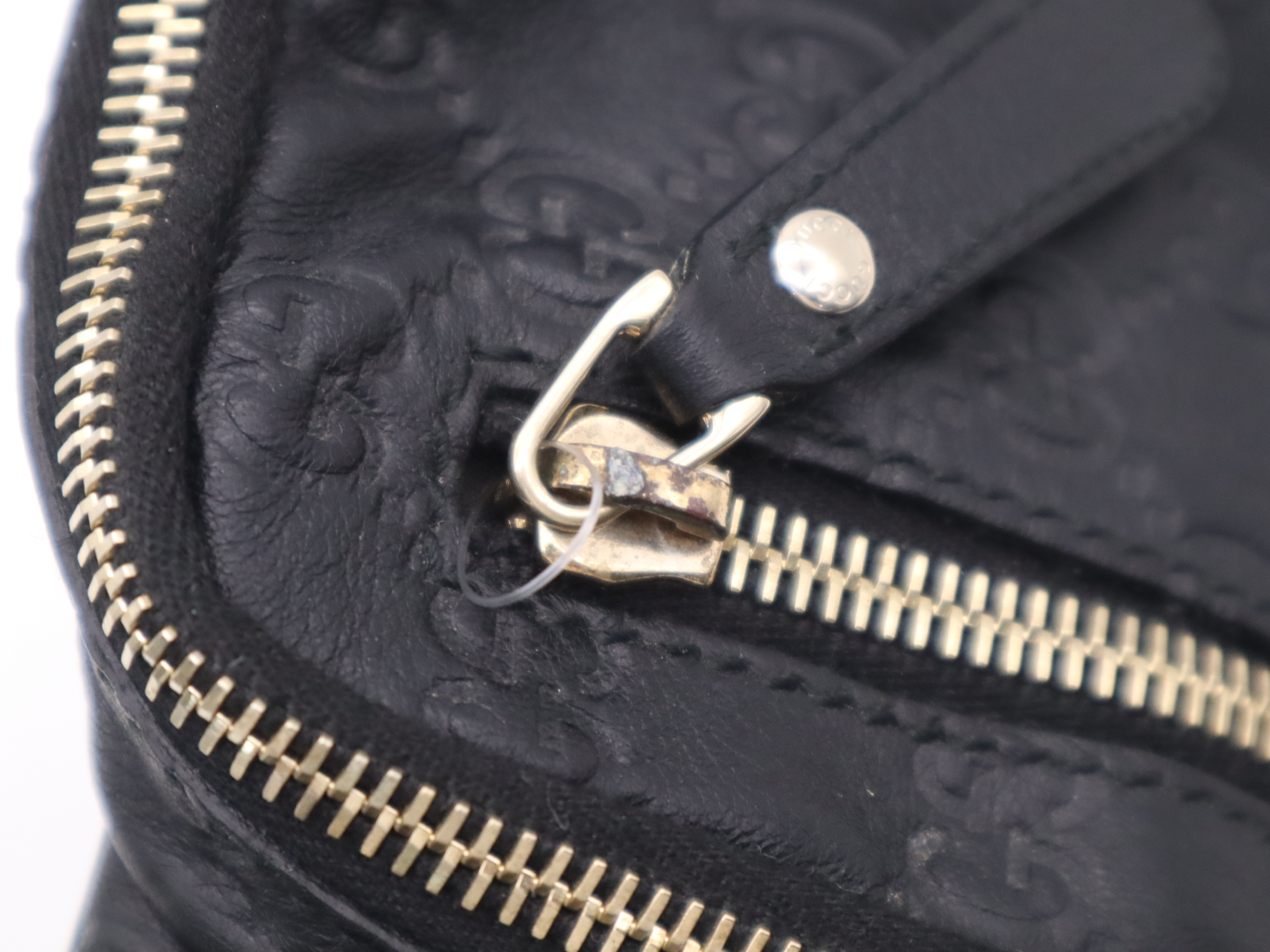 246417 Guccissima Waist Bag, Black, Gold Hardware — view 10