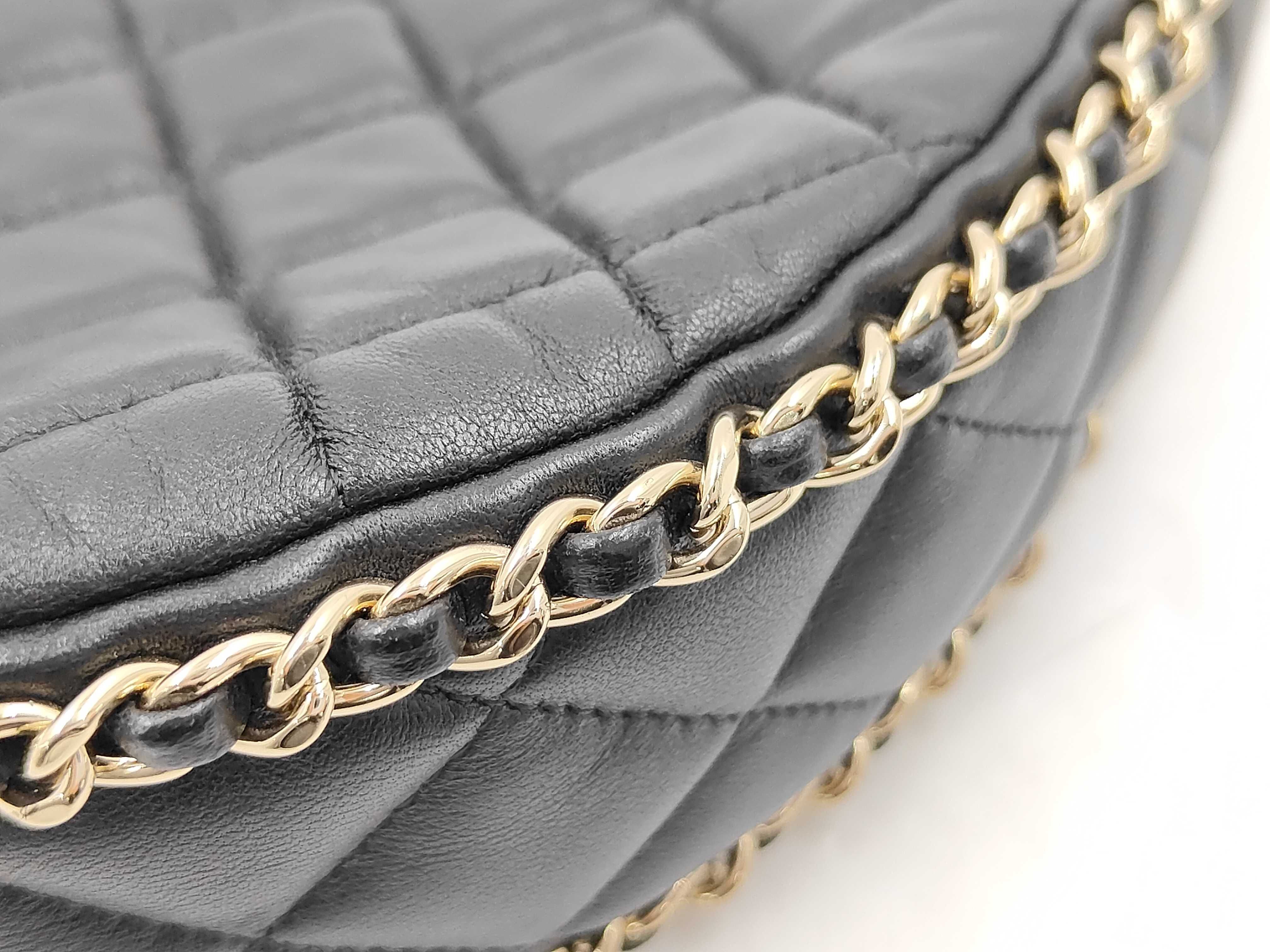 Matelassé Small Hobo Chain Shoulder Bag, Black Calfskin — view 6